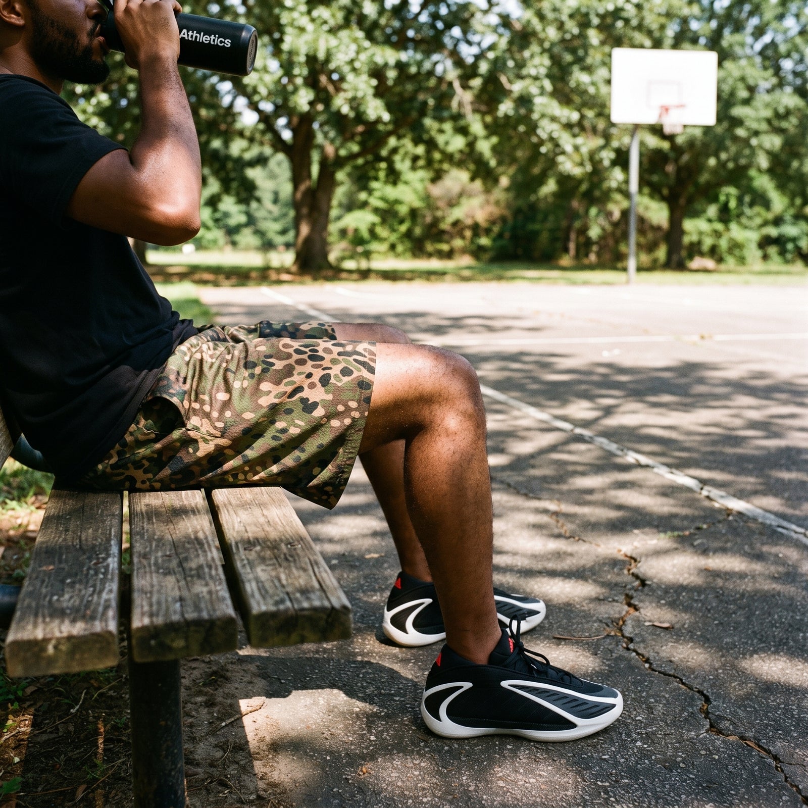 Erbsenmuster Pea Dot Field Green Camo Mesh Shorts