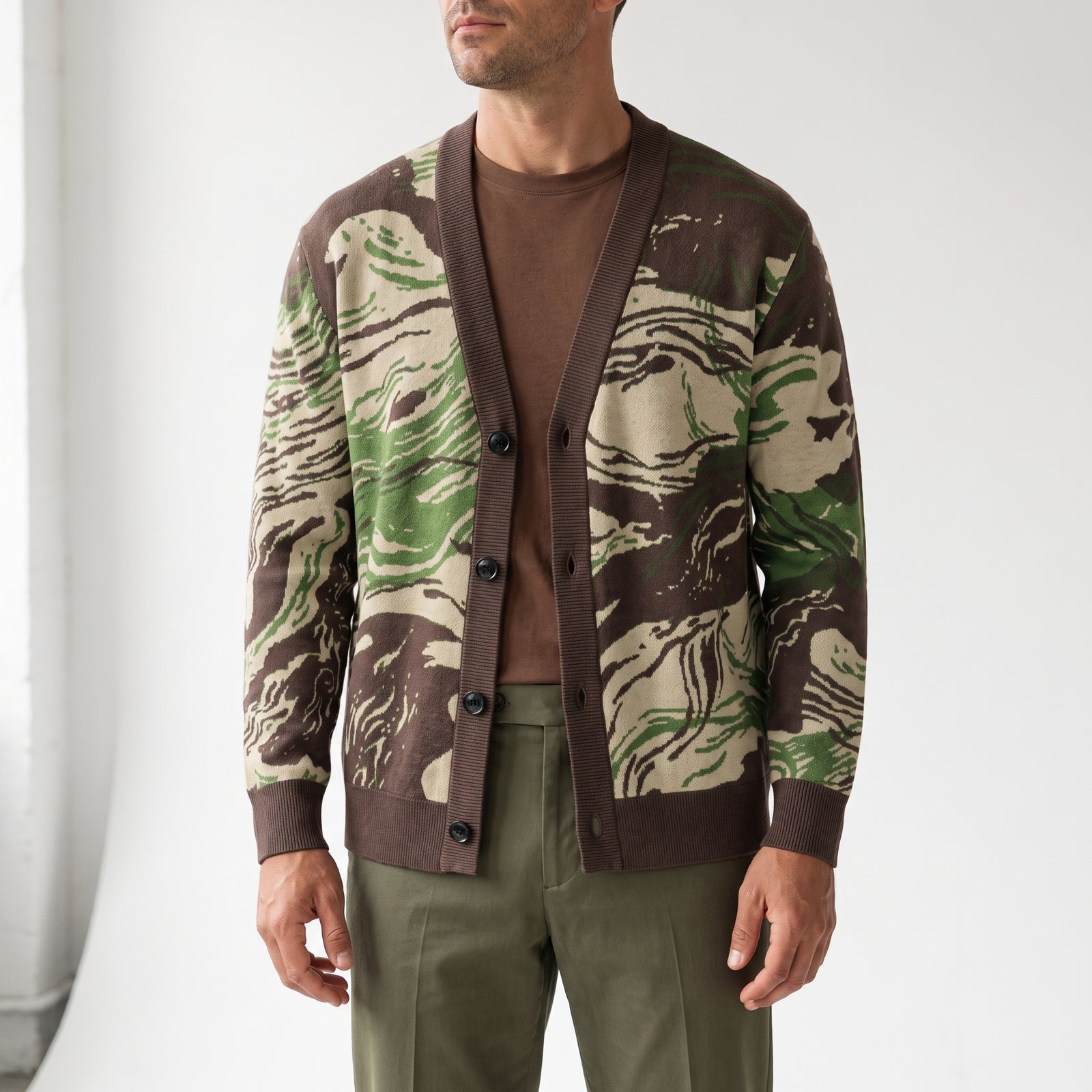 Rhodesian Brushstroke Knitted Cardigan