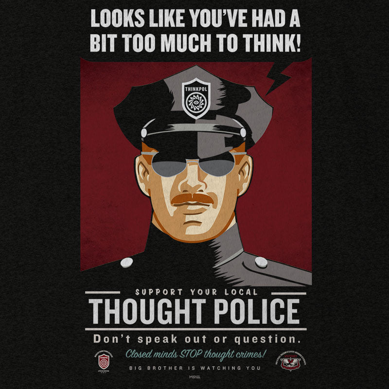 Looks Like You've Had A Bit Too Much To Think Thought Police Tri-Blend T-Shirt