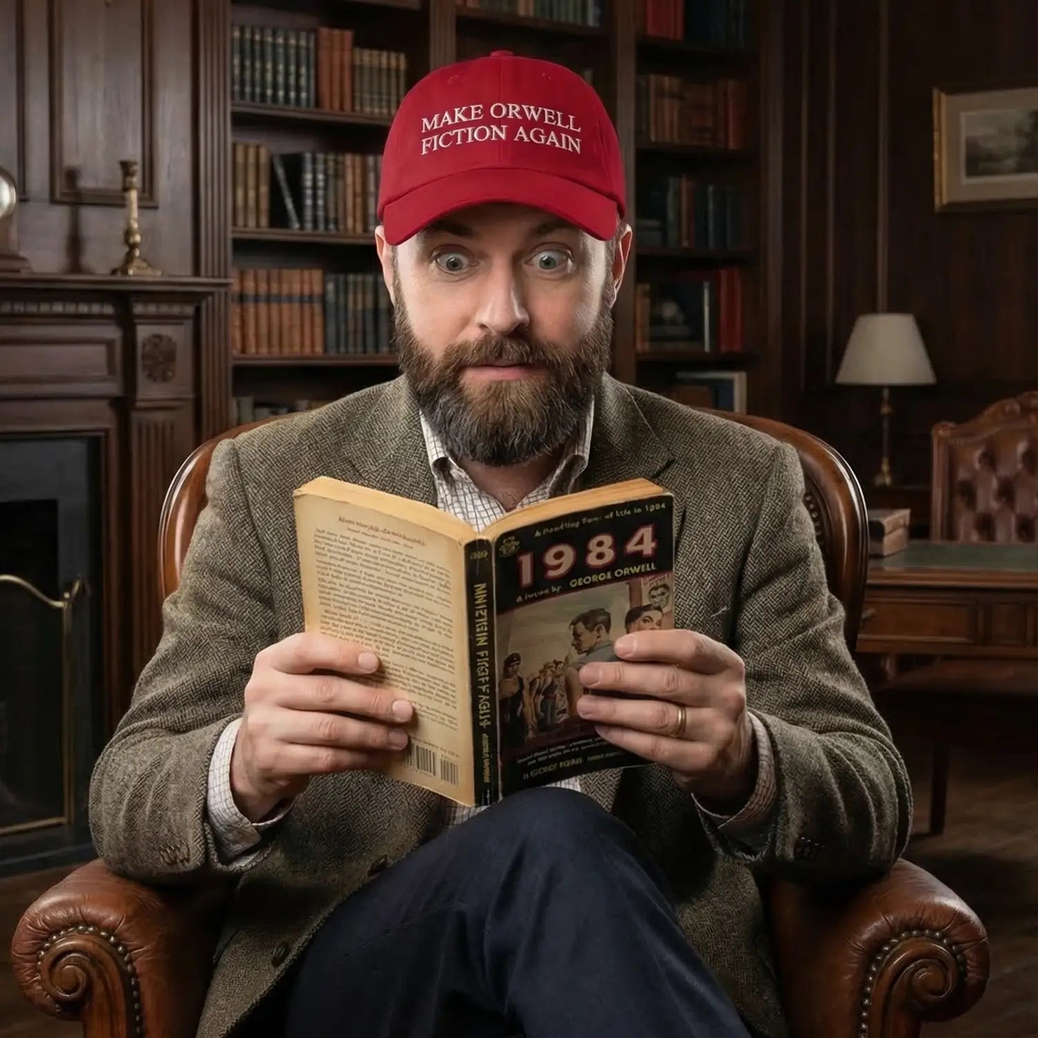 Make Orwell Fiction Again Dad Hat