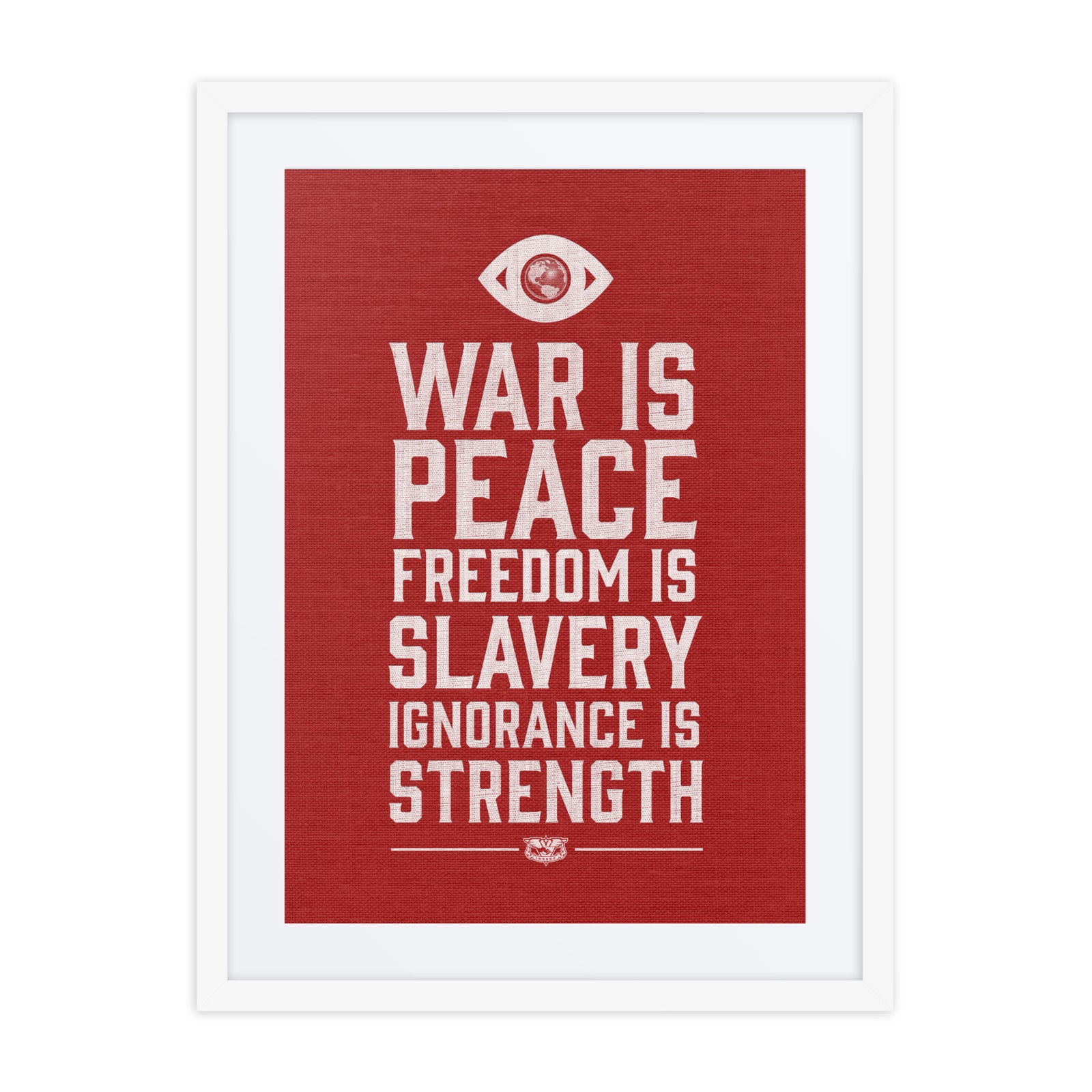 War Is Peace 1984 Matted Framed Art Print