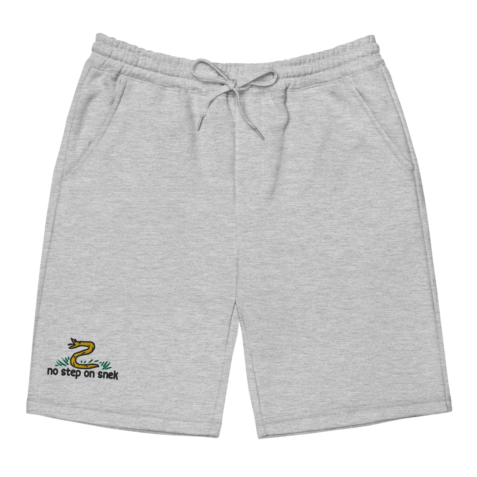 No Step On Snek Embroidered Men's Fleece Shorts
