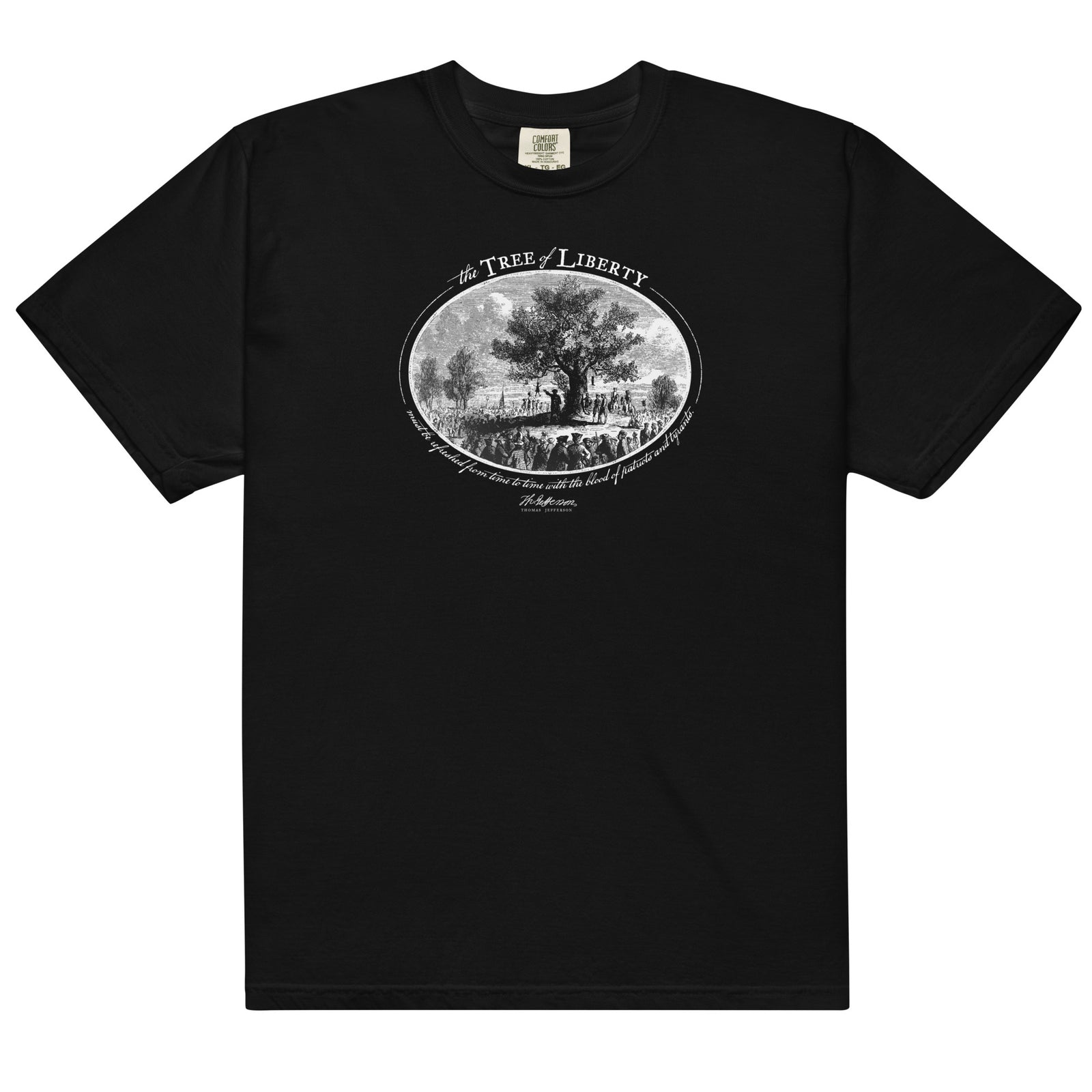 Thomas Jefferson Tree of Liberty Quote Short Sleeve T-Shirt