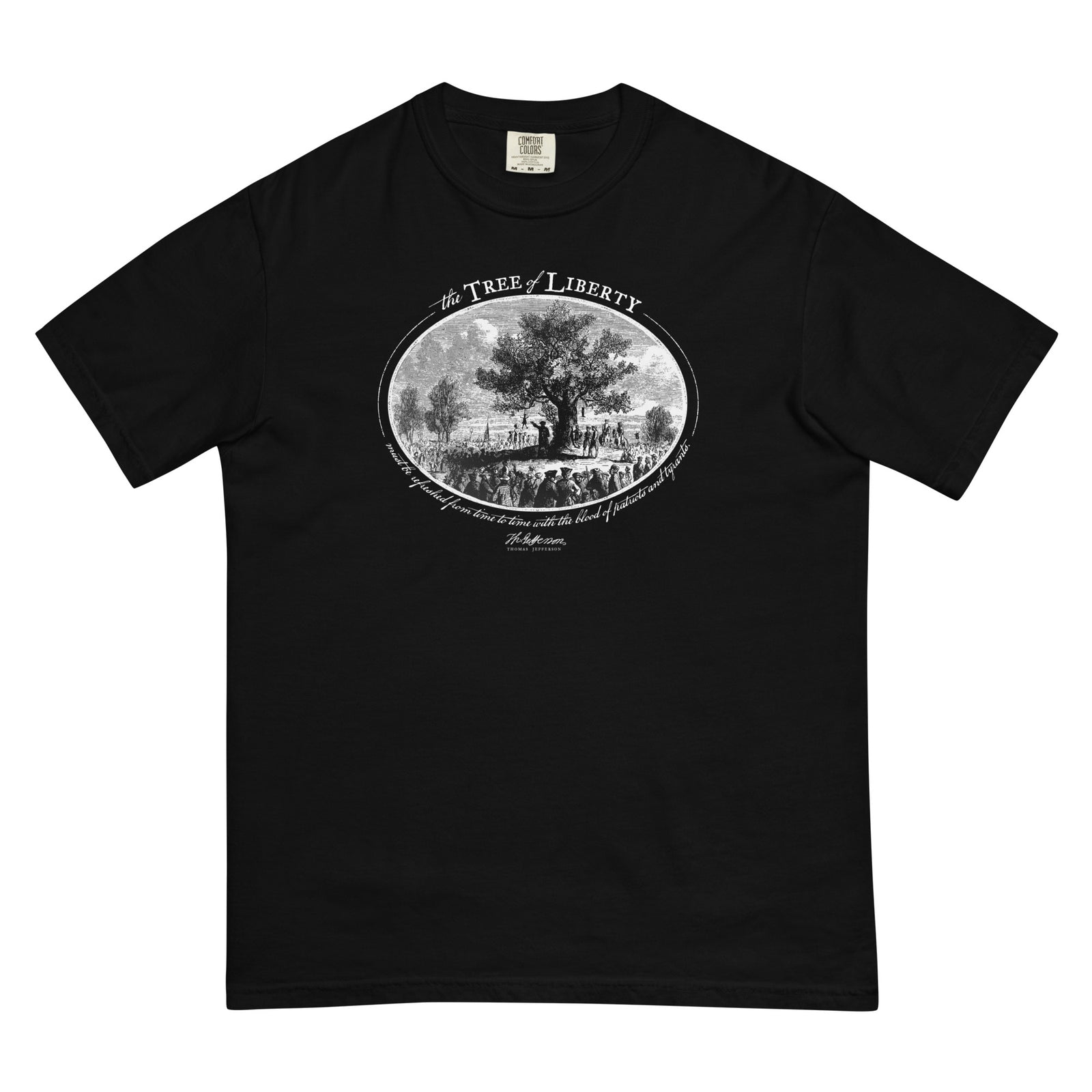 Thomas Jefferson Tree of Liberty Quote Short Sleeve T-Shirt