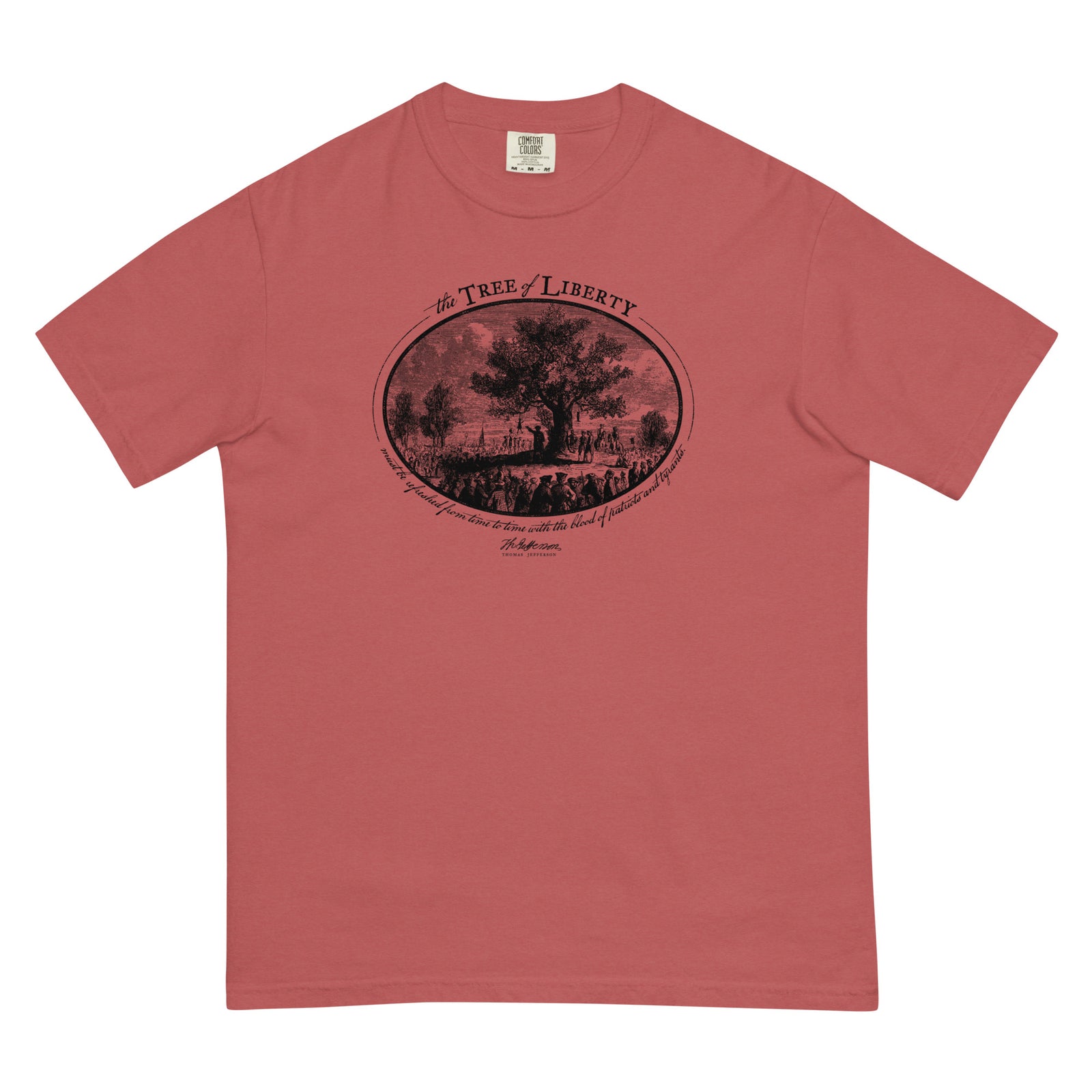 Thomas Jefferson Tree of Liberty Quote Short Sleeve T-Shirt