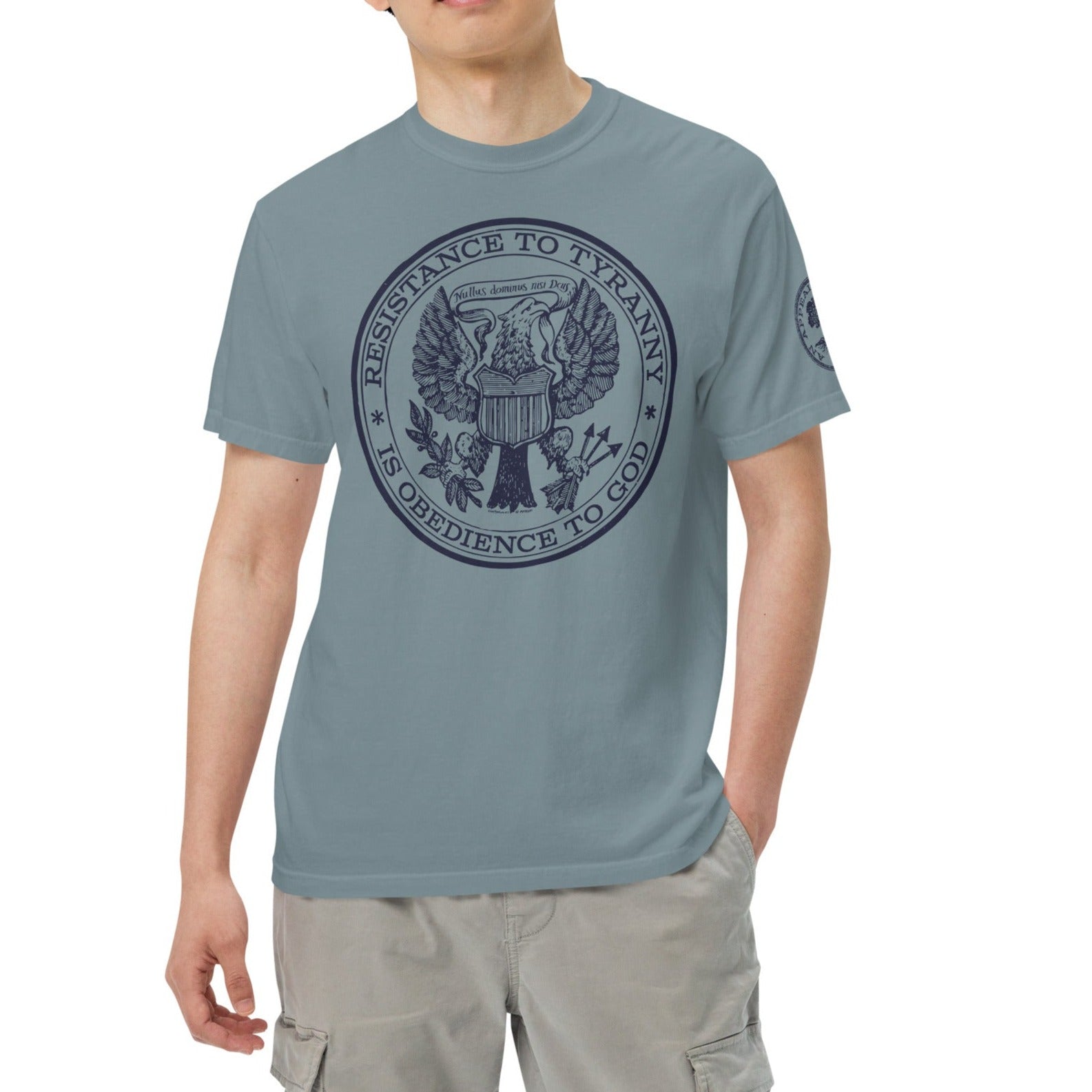 Resistance to Liberty Is Obedience To God Men’s Heavy Graphic Tee