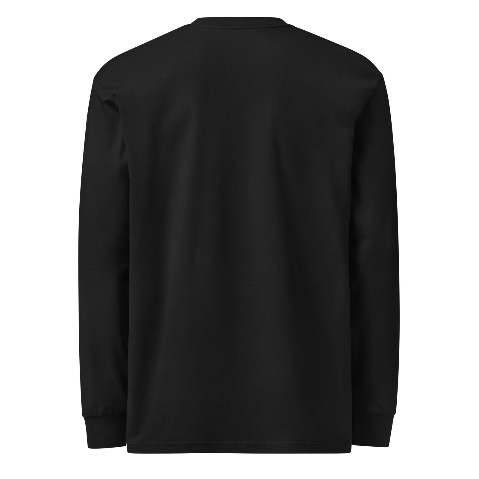 Rear view of black Sophie's Point heavyweight long sleeve shirt