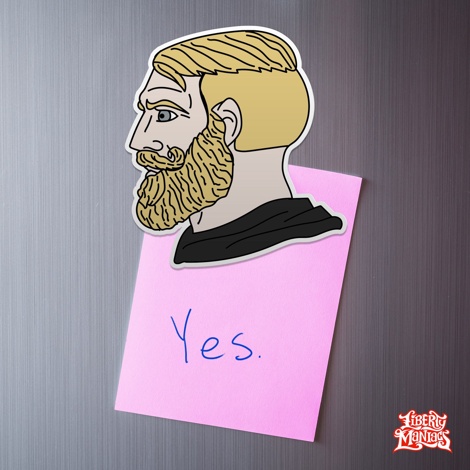 Nordic Chad Die-Cut Fridge Magnet