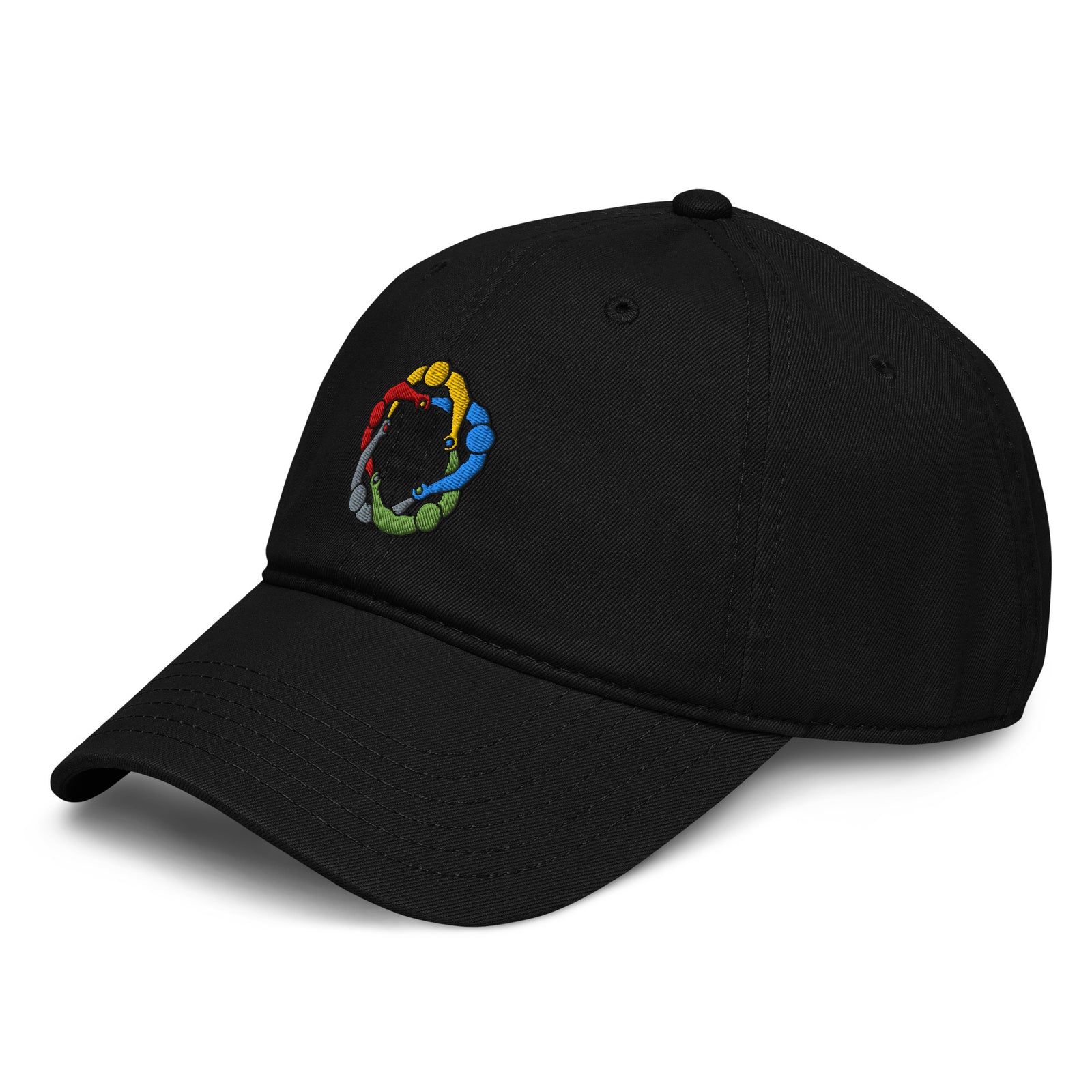 Black Mutual Affirmation Society embroidered meme cap shown from the left front