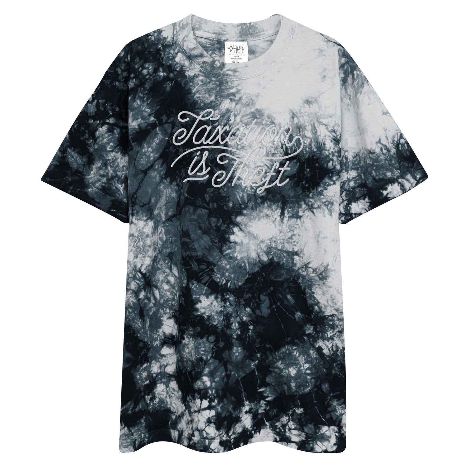 Taxation Is Theft Oversized Tie-dye T-Sshirt