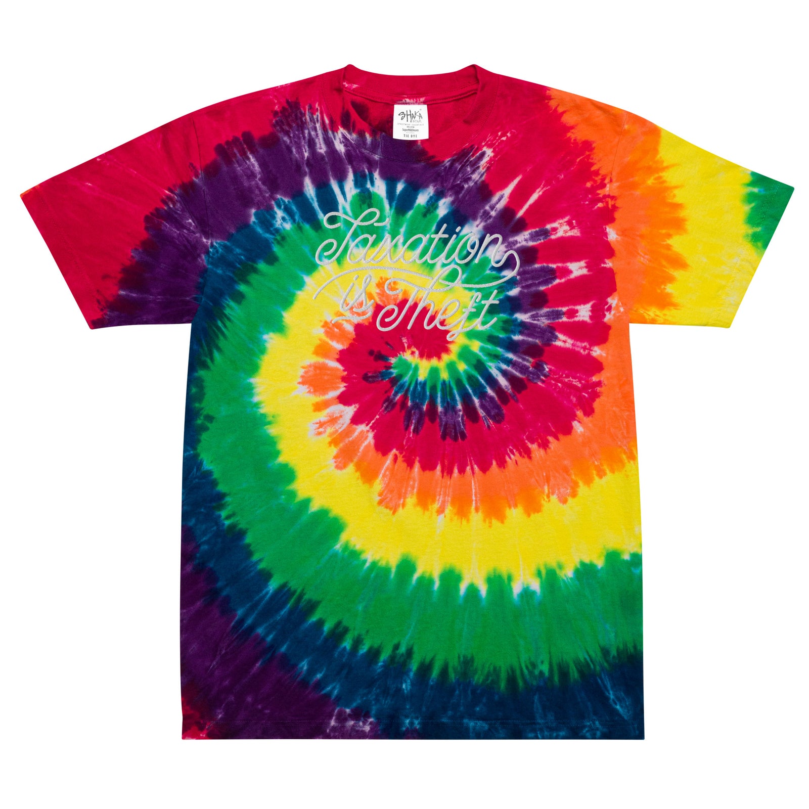 Taxation Is Theft Oversized Tie-dye T-Sshirt