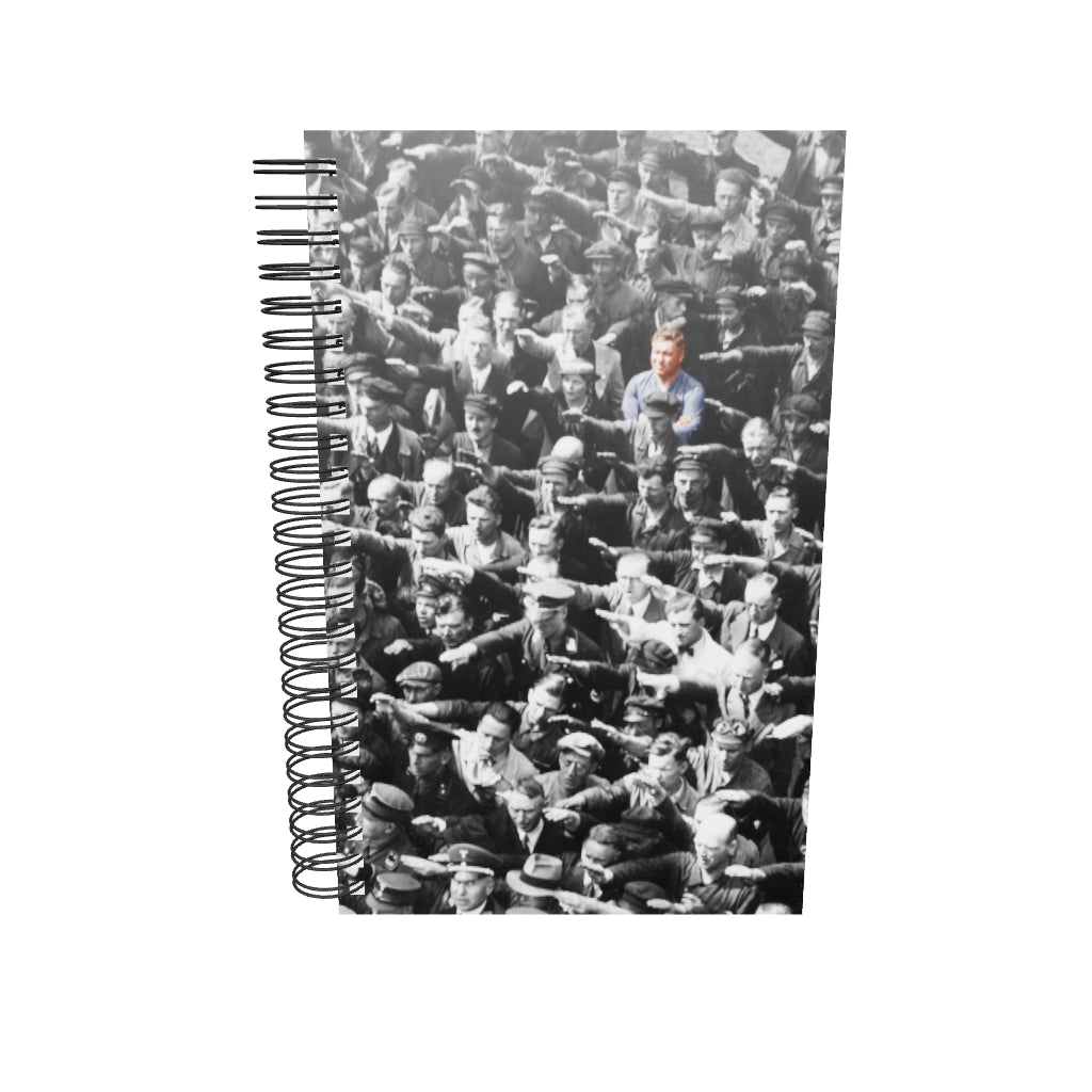August Landmesser Dissent Spiral notebook
