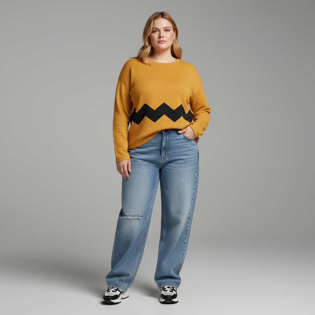 Chuck Brown Women’s Straight Bottom Knitted Sweater