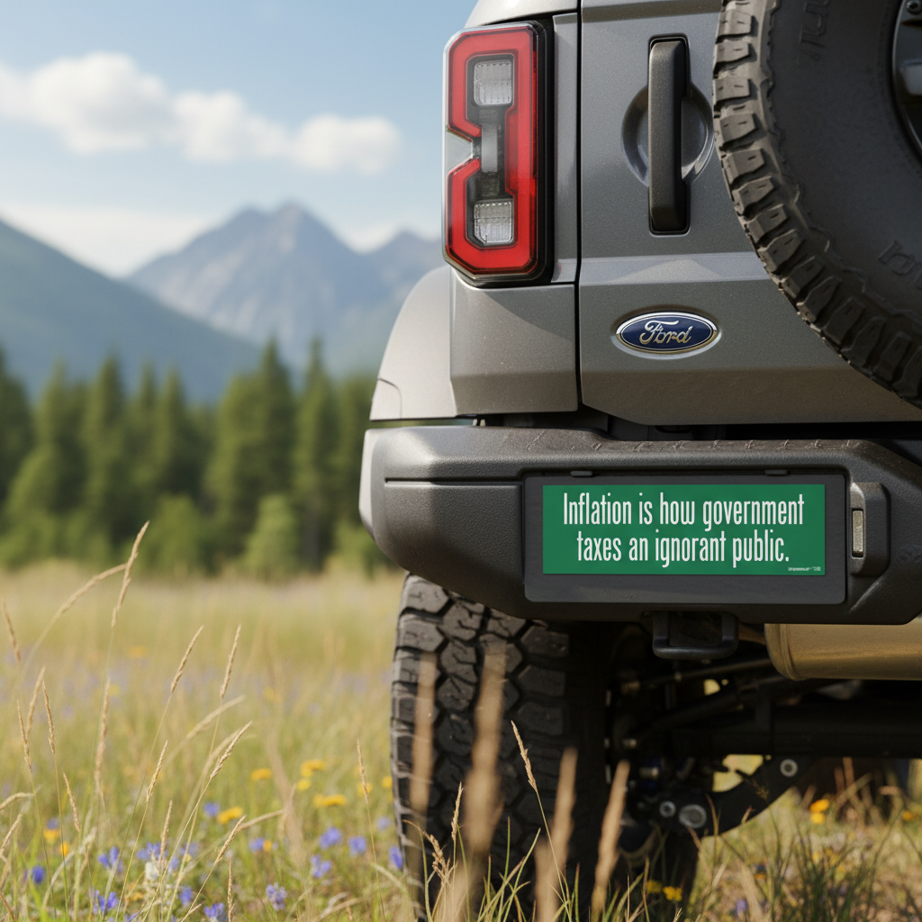 Inflation Tax Car Magnet