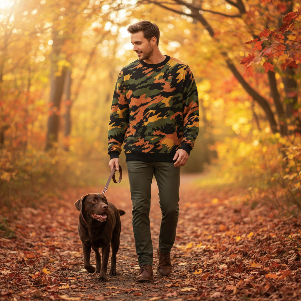 Autumn Resistance Knitted Pullover Recon Sweater