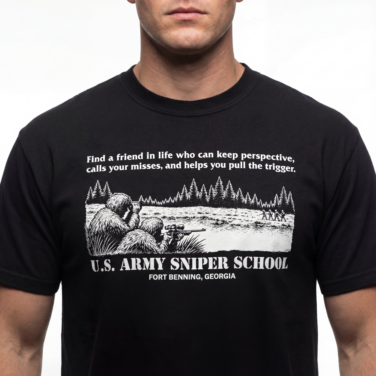 US Army Sniper School Garment-dyed Heavyweight T-shirt