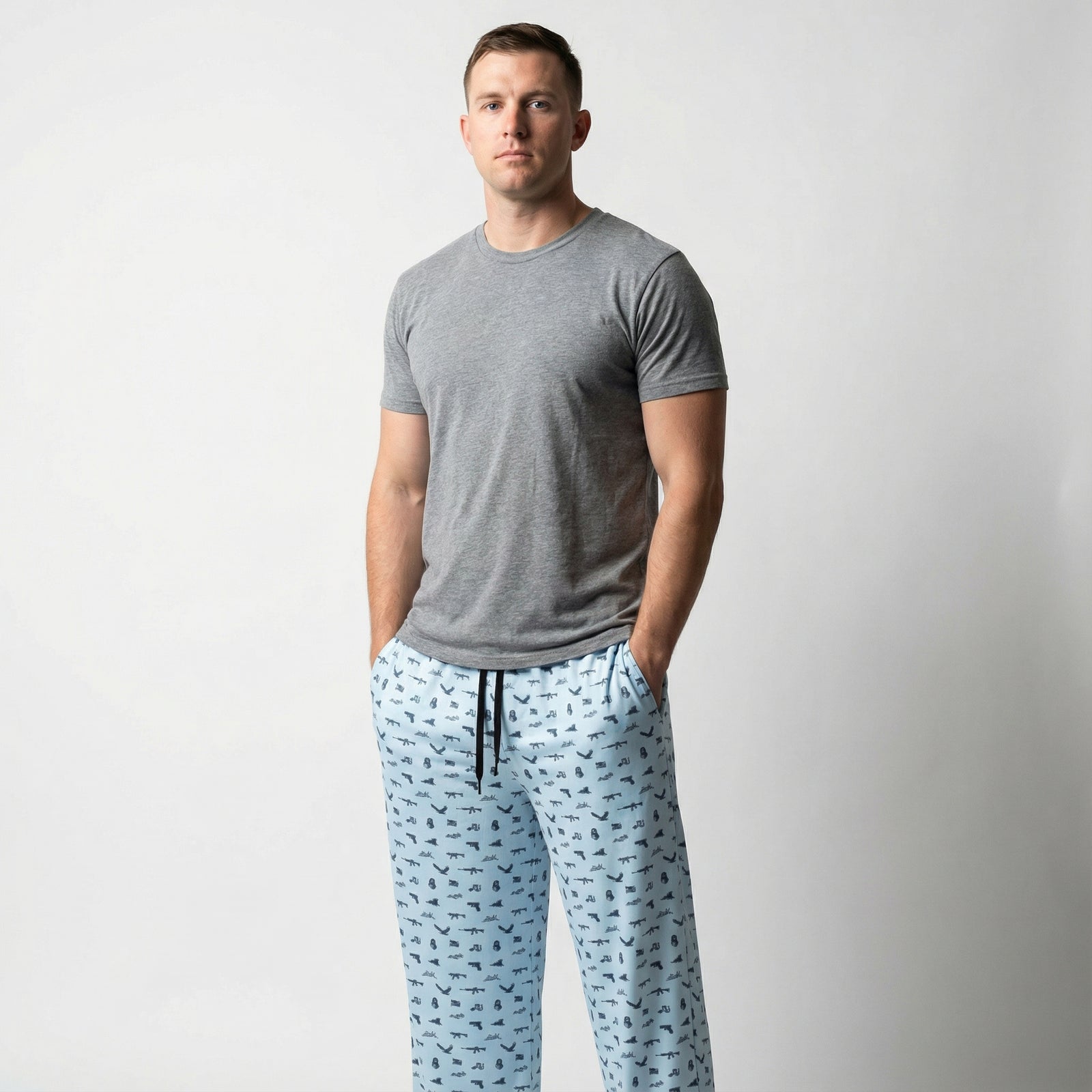 A Few of My Favorite Things Blue Wide-leg Joggers