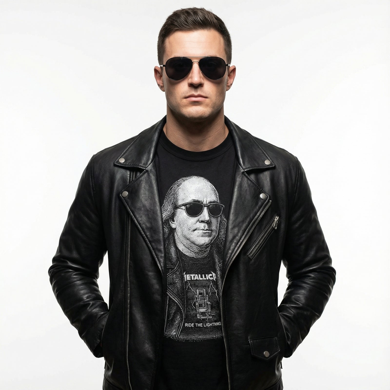 Ben Franklin Rebel Patriot Heavyweight T-Shirt