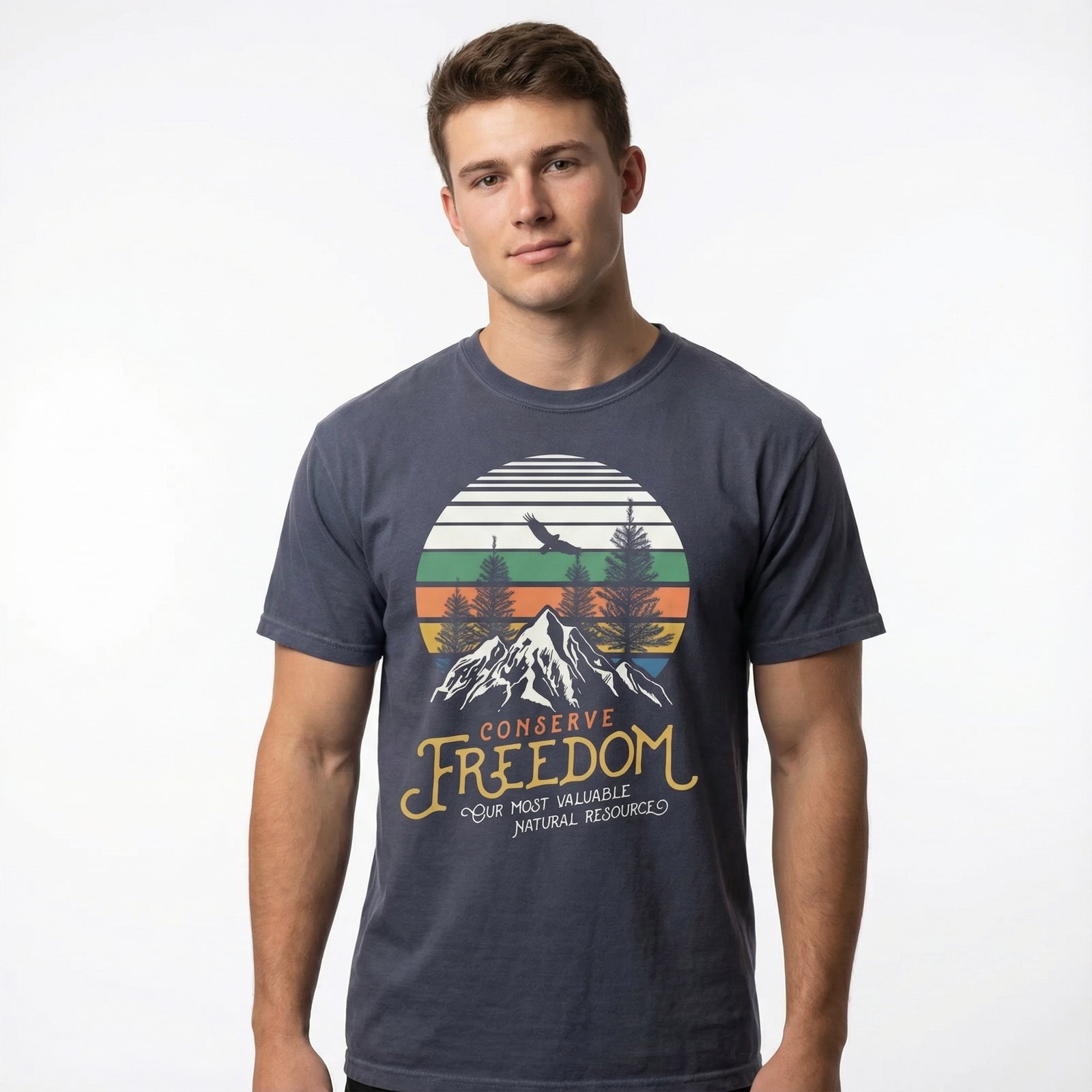 Conserve Freedom Men’s Garment-dyed Heavyweight T-shirt