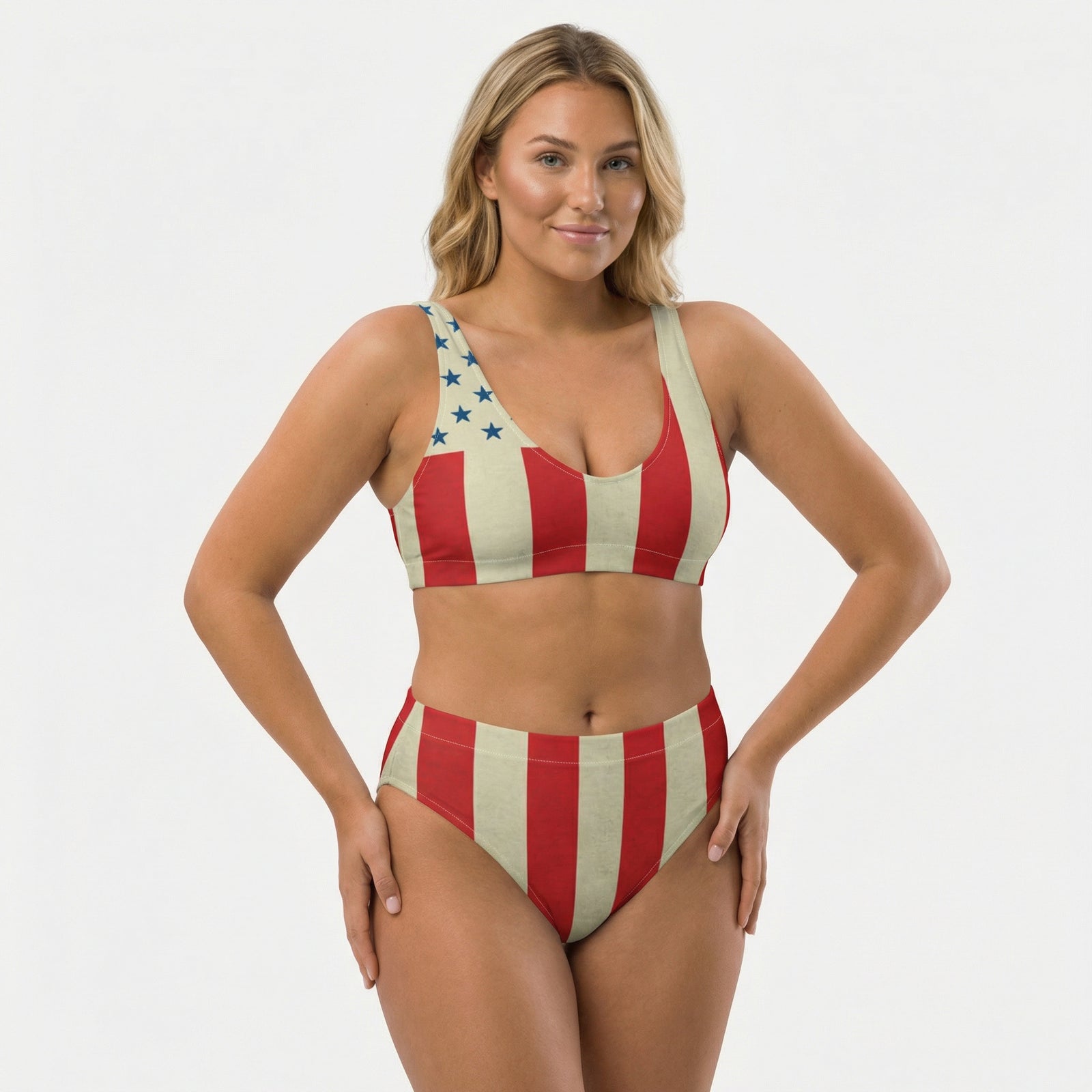 Civil Peace Flag Recycled High-Waisted Bikini