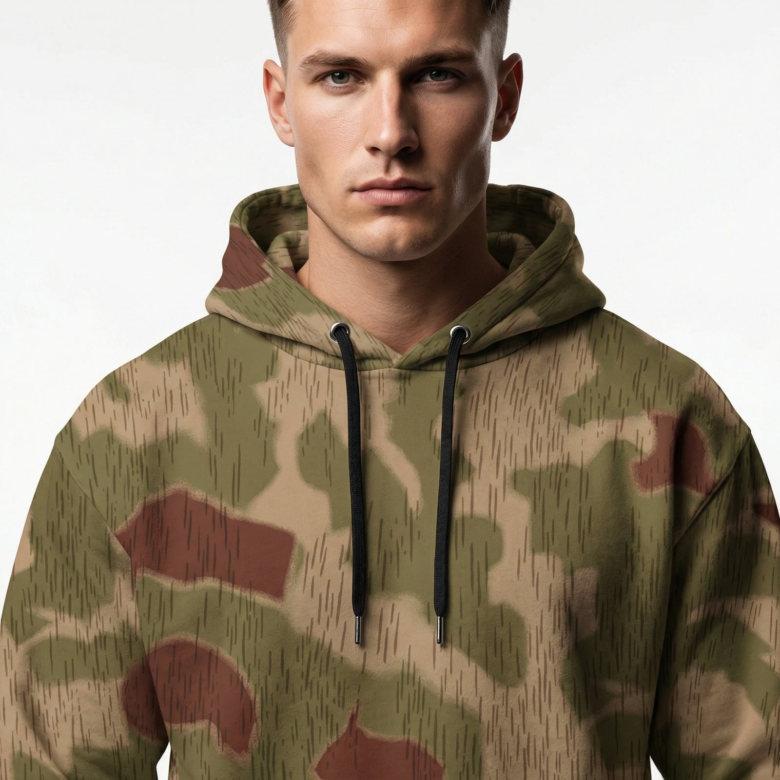 Sumpftarnmuster Camouflage Cotton Hoodie