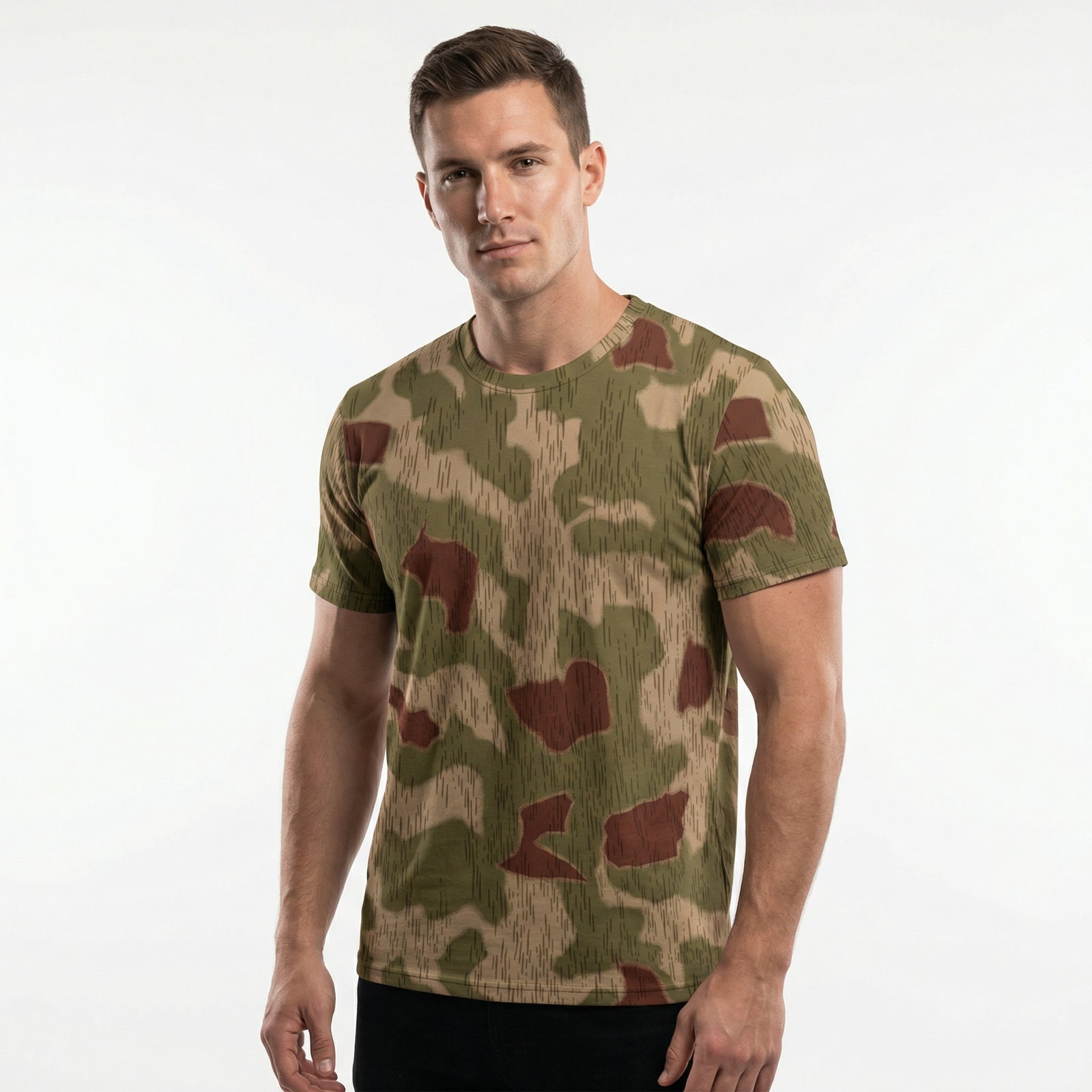 Sumpftarnmuster Swamp Camouflage Men’s Cotton Crew Neck T-shirt