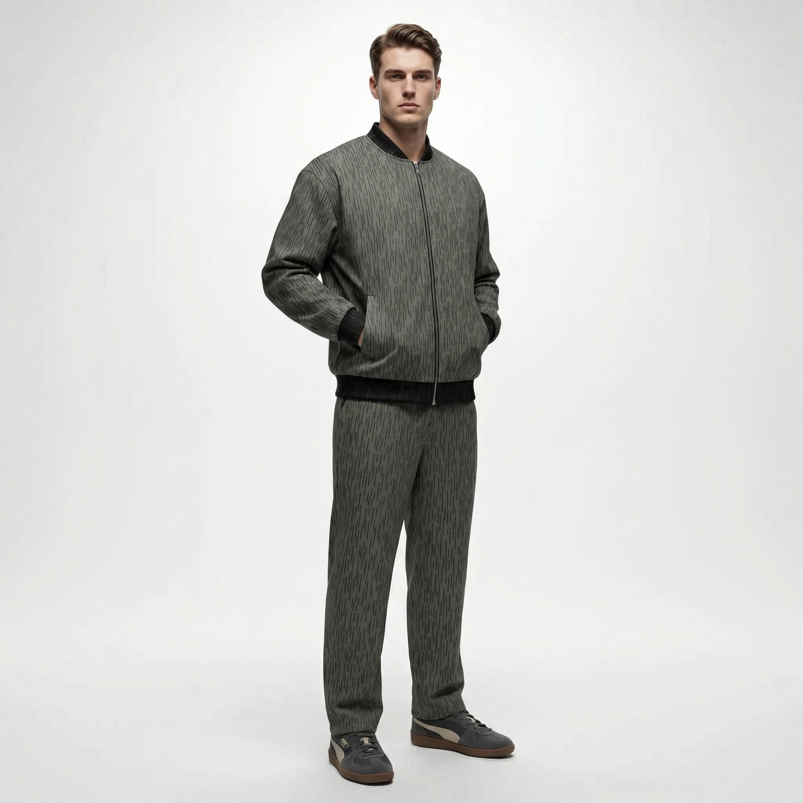 Strichtarn Raindrop Camo Bomber Track Jacket