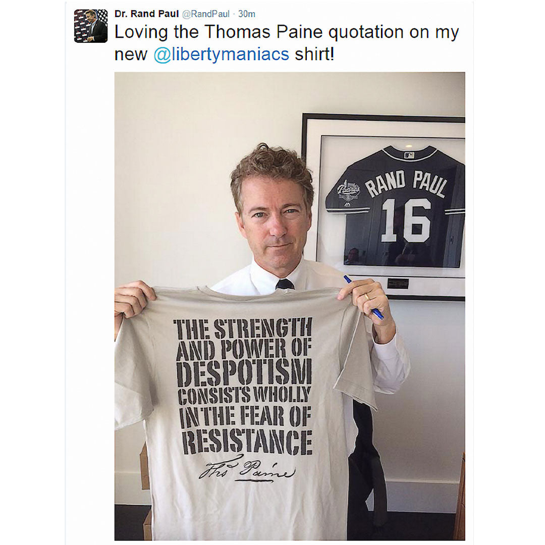 Thomas Paine Power of Despotism Quote Premium Tri-Blend T-Shirt