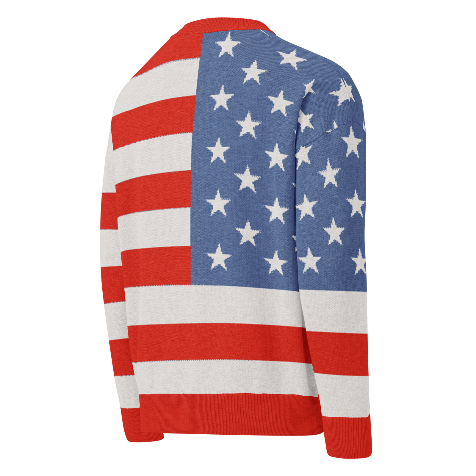 Old Glory American Flag Relaxed Fit Knitted Sweater