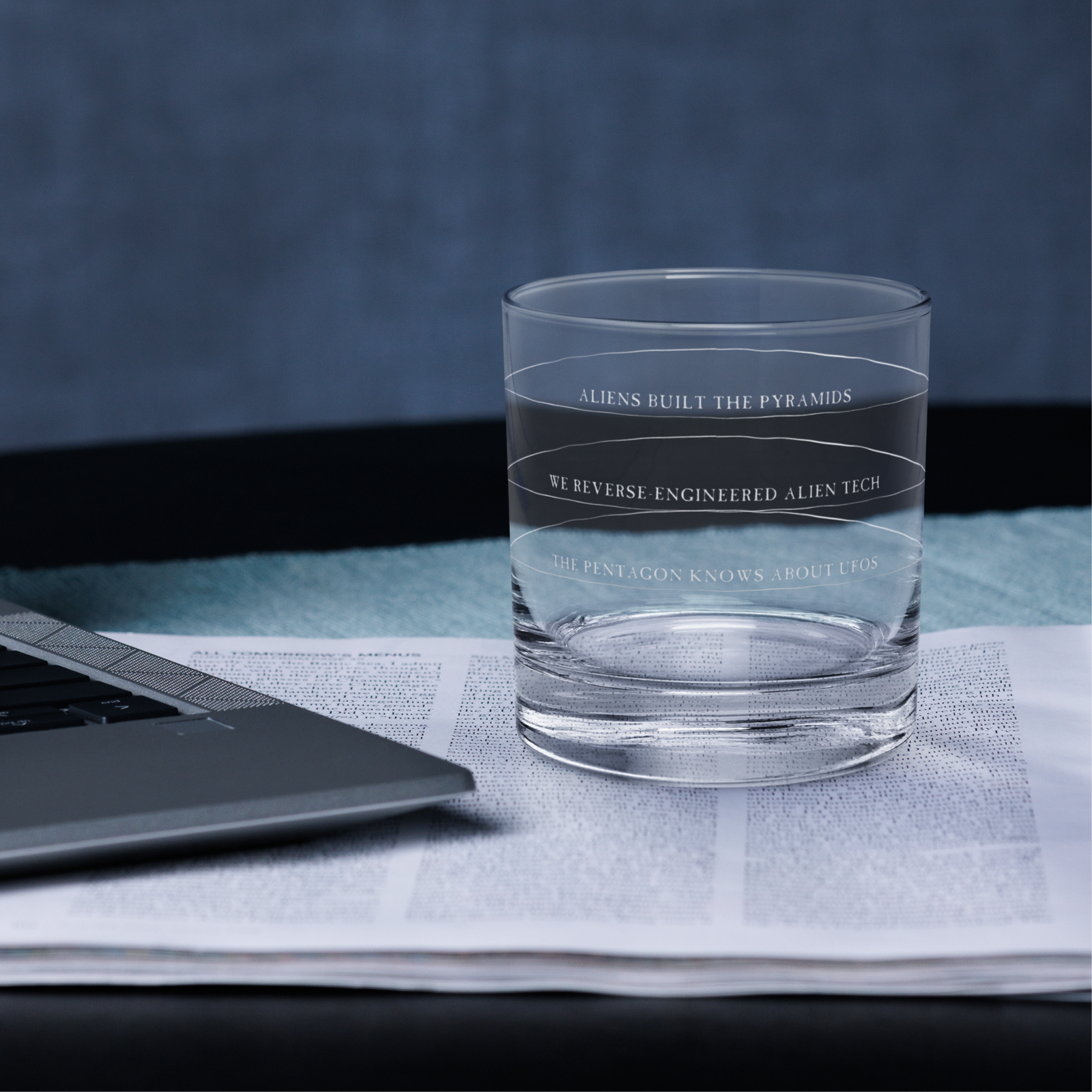 Aliens Rabbit Hole Rocks Glass