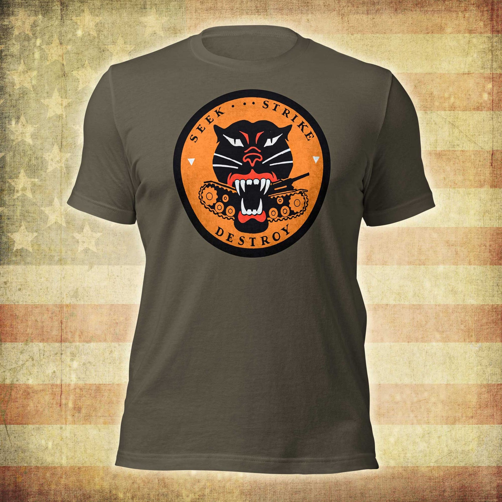 Seek Strike Destroy WW2 Tank Destroyer Graphic T-Shirt