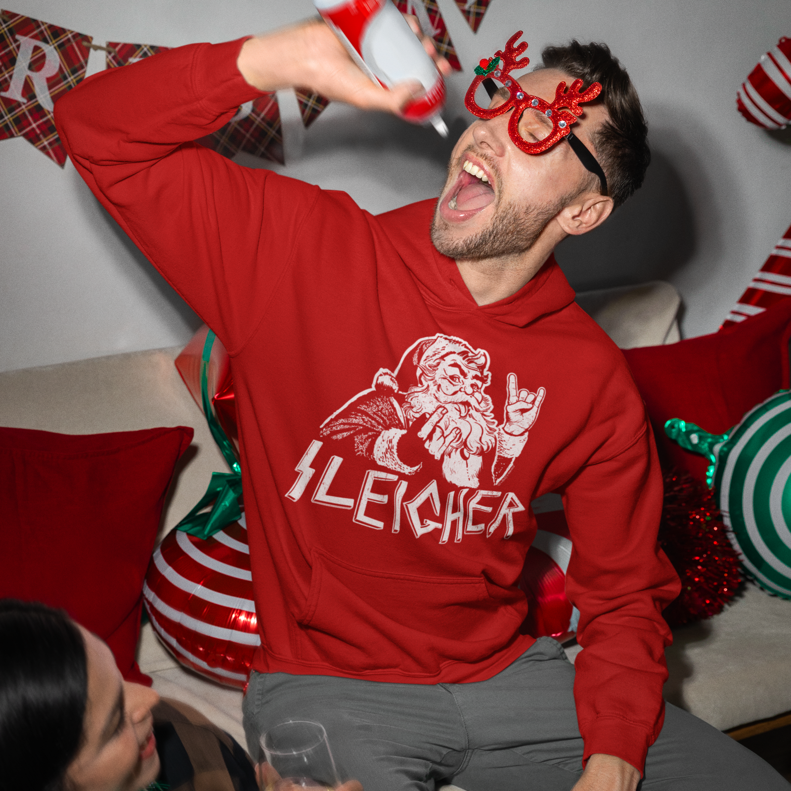 Sleigher Santa Hoodie