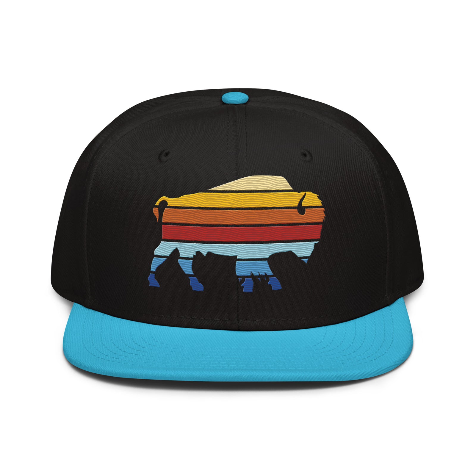 Bison Color Stack Snapback Hat