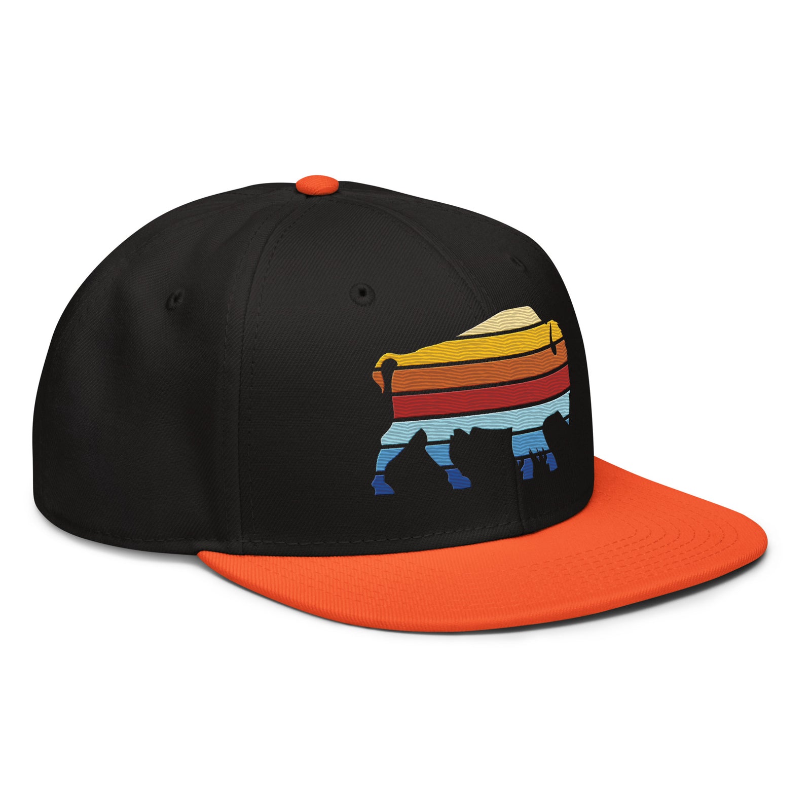 Bison Color Stack Snapback Hat