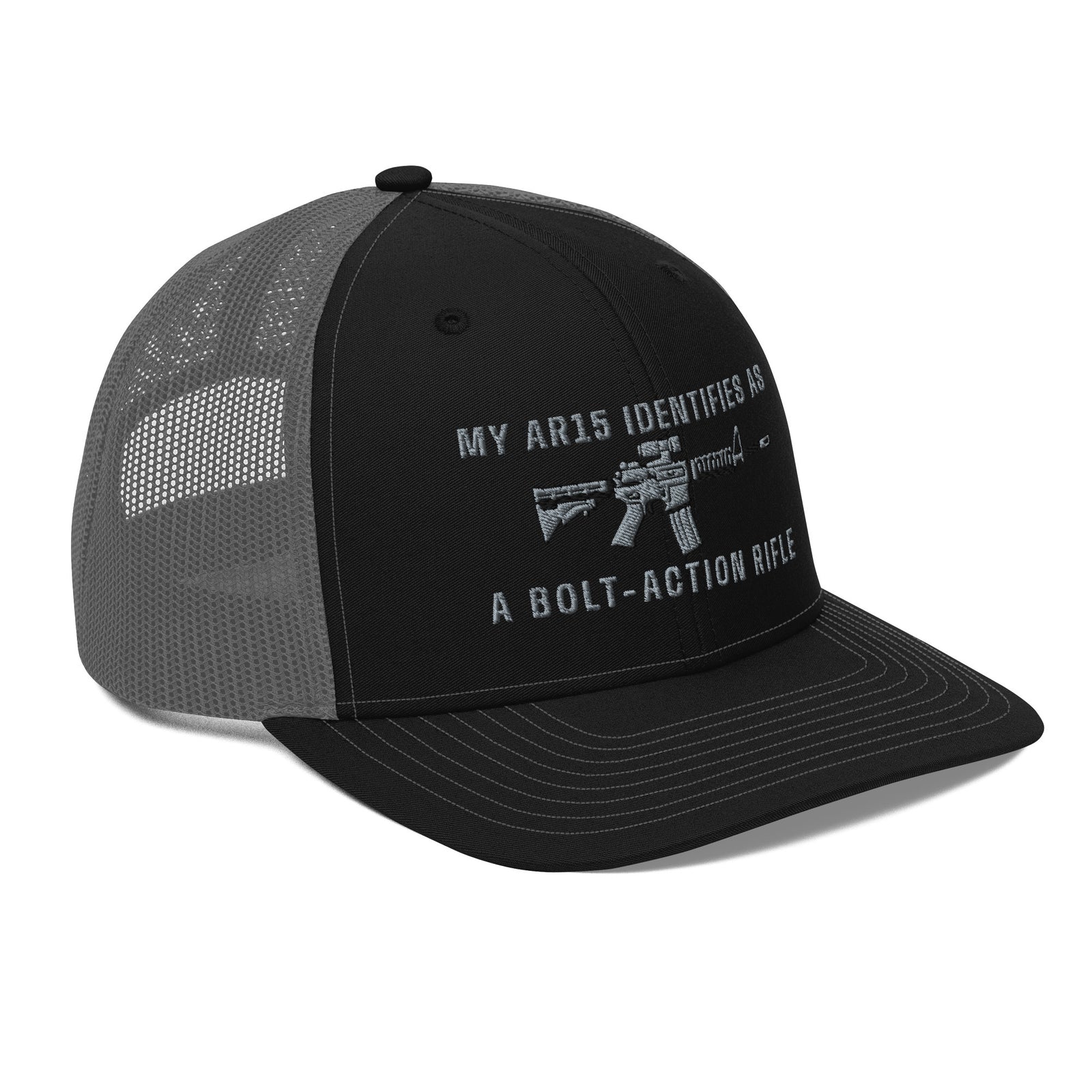 My AR15 Identifies as a Bolt-Action Rifle Trucker Cap