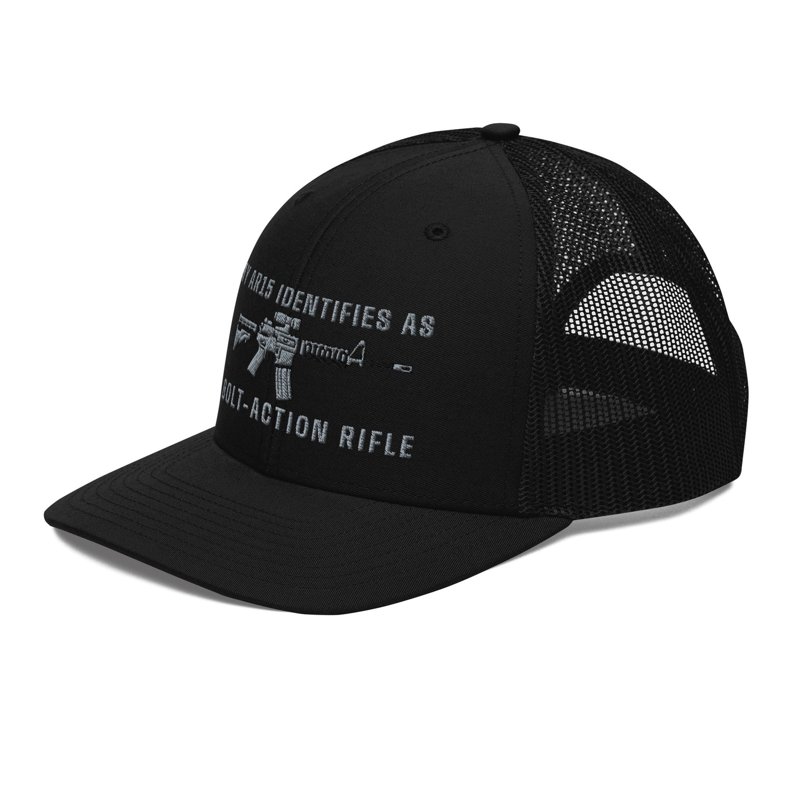 My AR15 Identifies as a Bolt-Action Rifle Trucker Cap