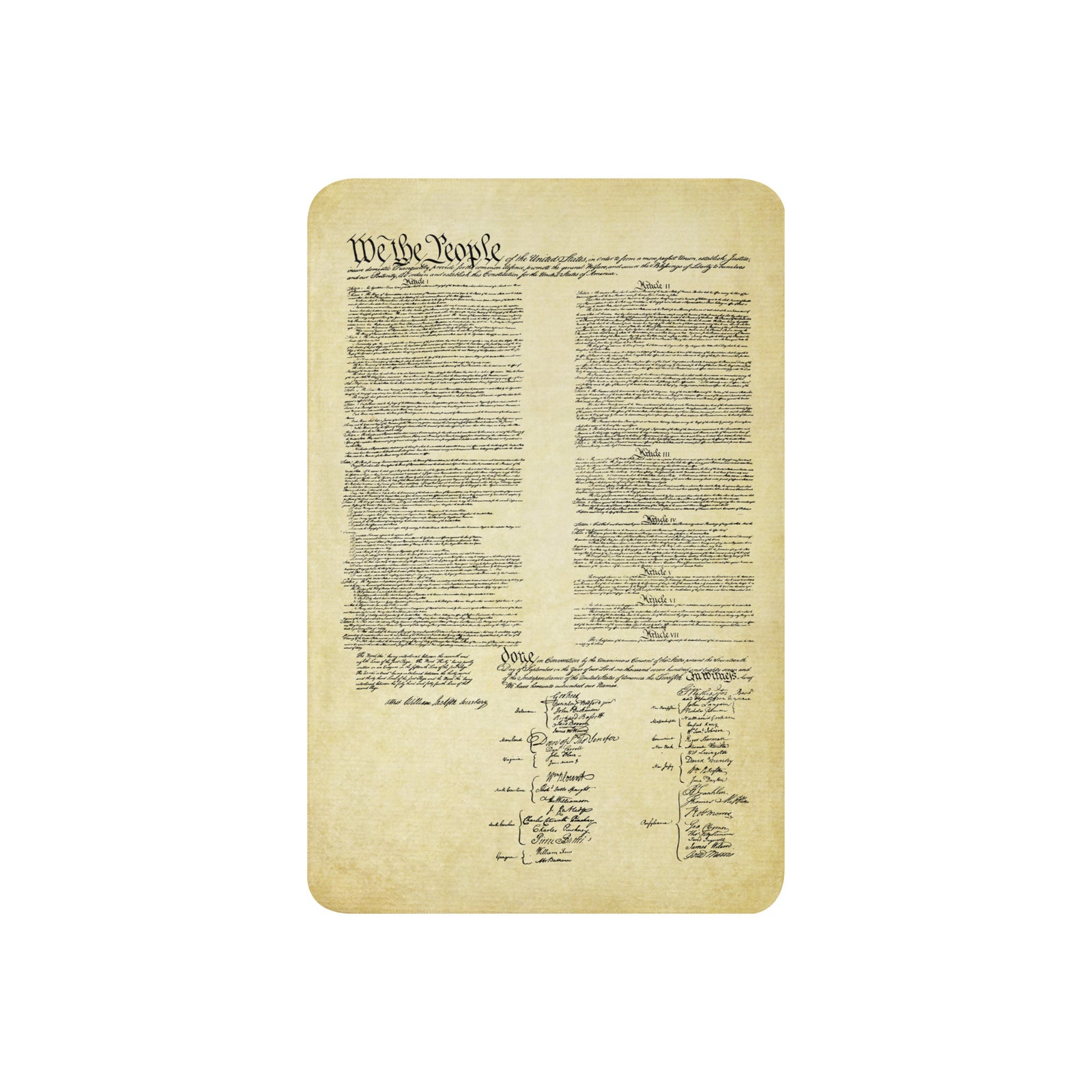 The United States Constitution Sherpa Blanket