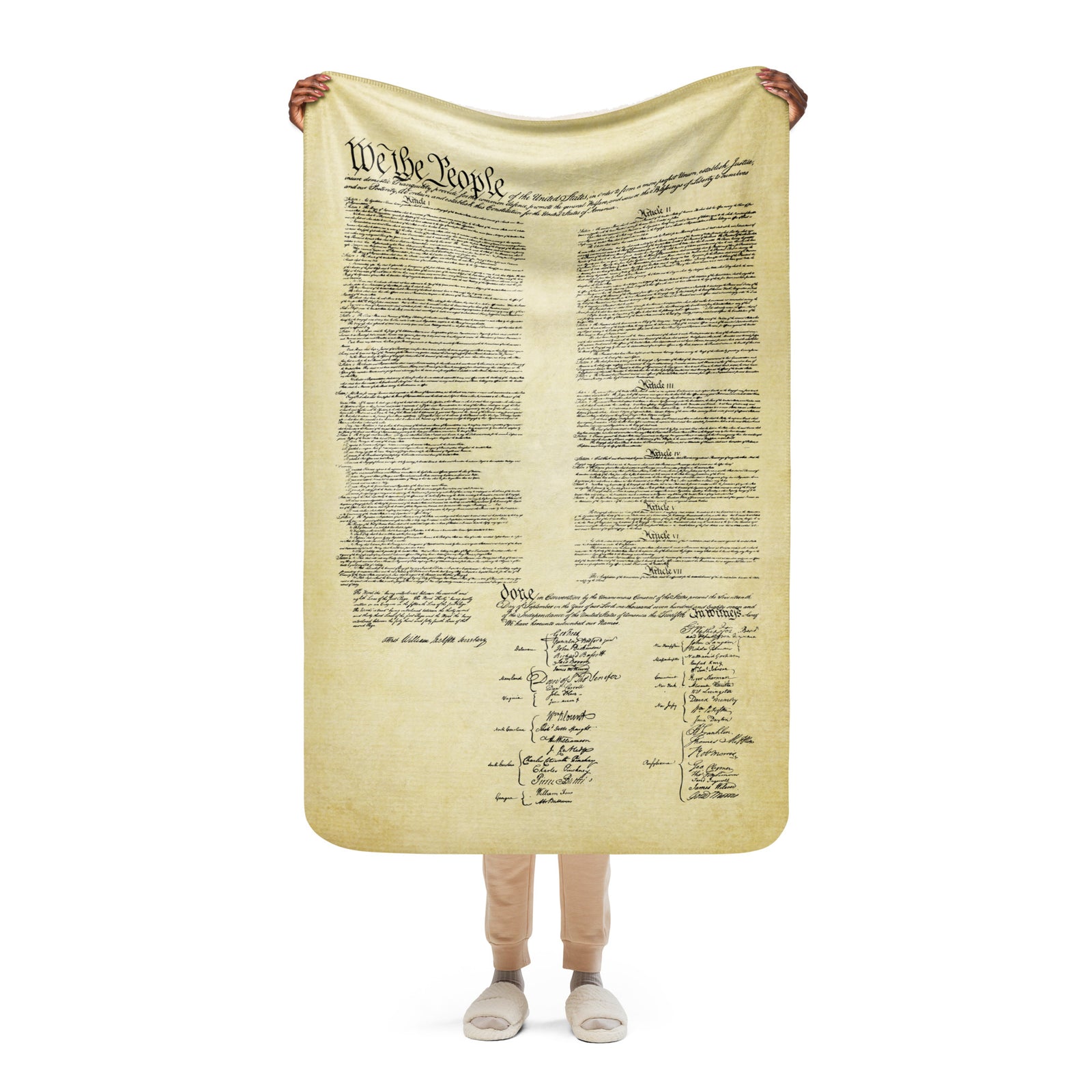 The United States Constitution Sherpa Blanket