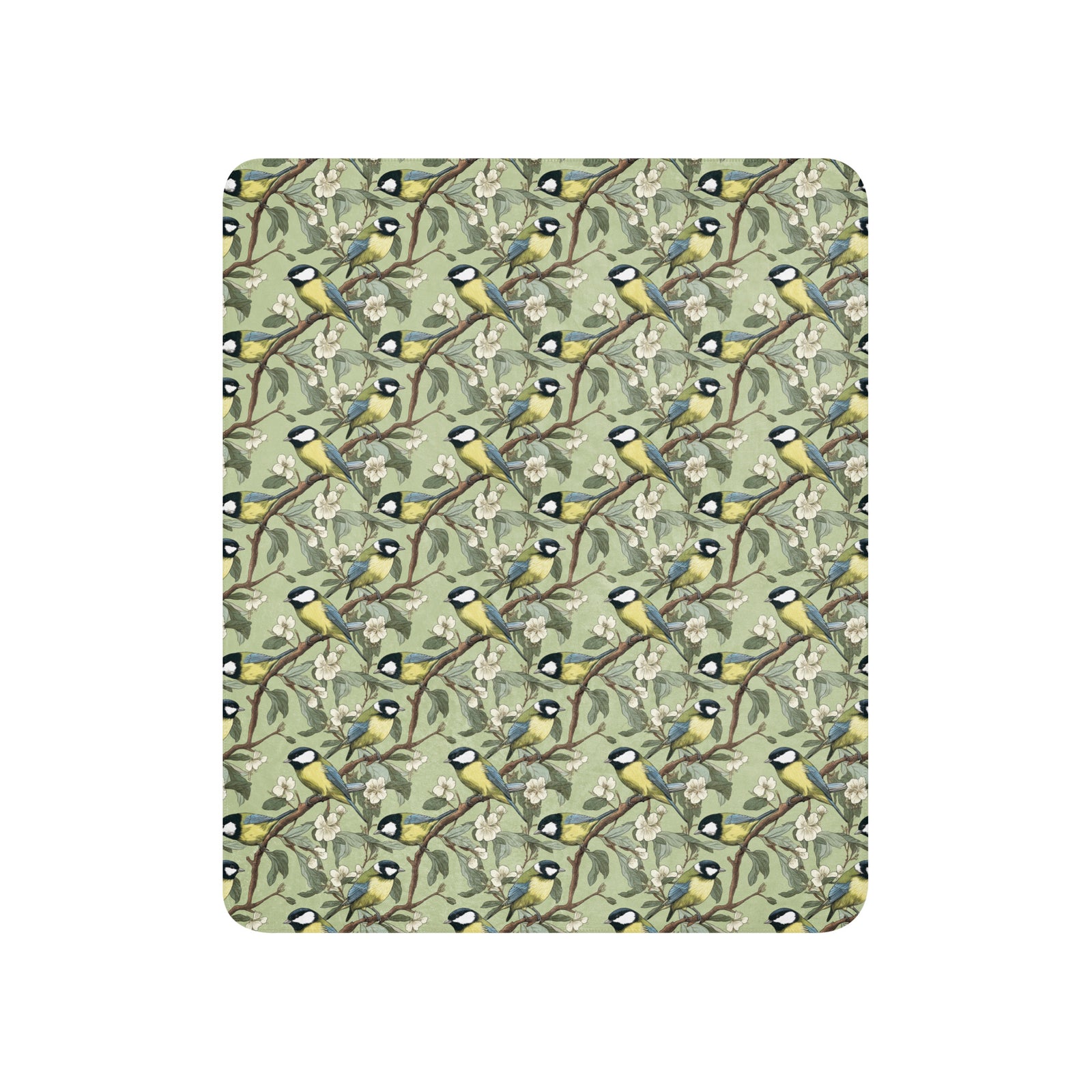 Pair of Great Tits Sherpa Blanket