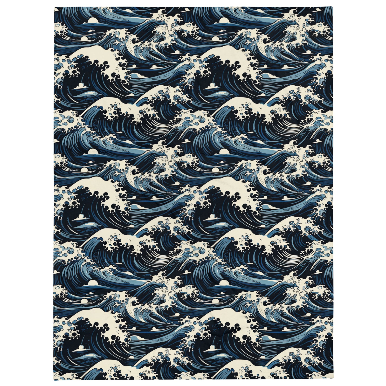 Great Waves Throw Blanket