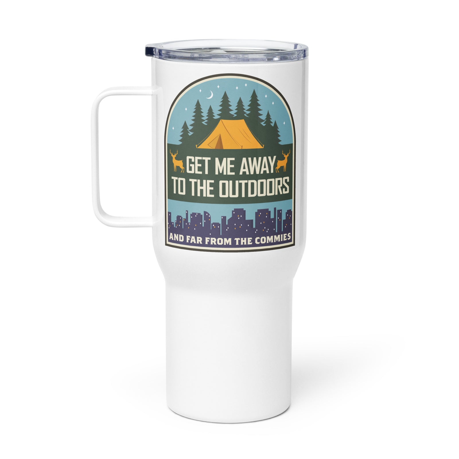 Conserve Freedom Outdoors Travel Mug with a Handle