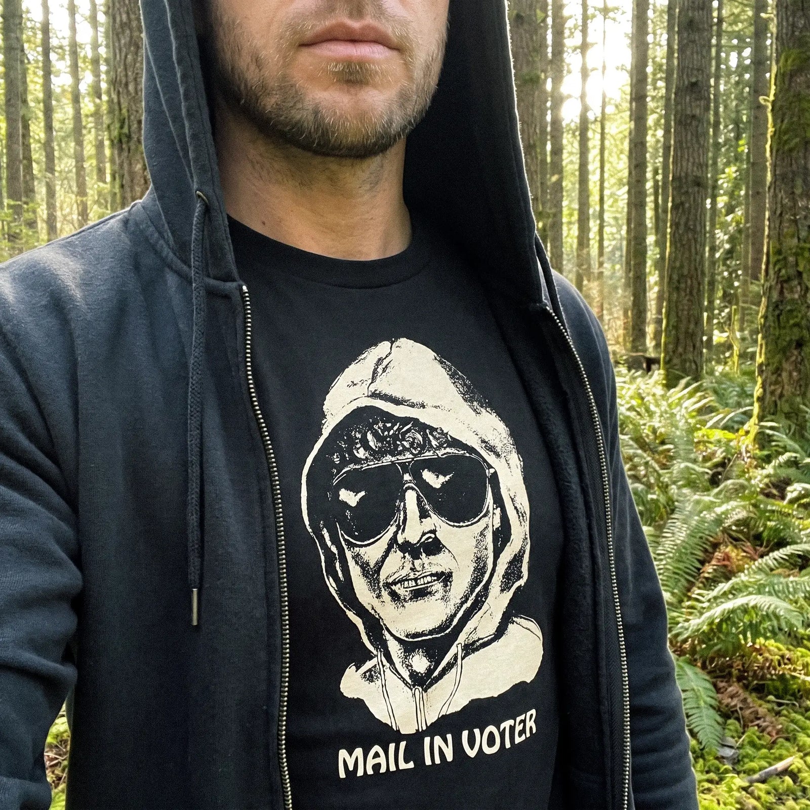 Mail-In Voter Unabomber T-Shirt graphic design