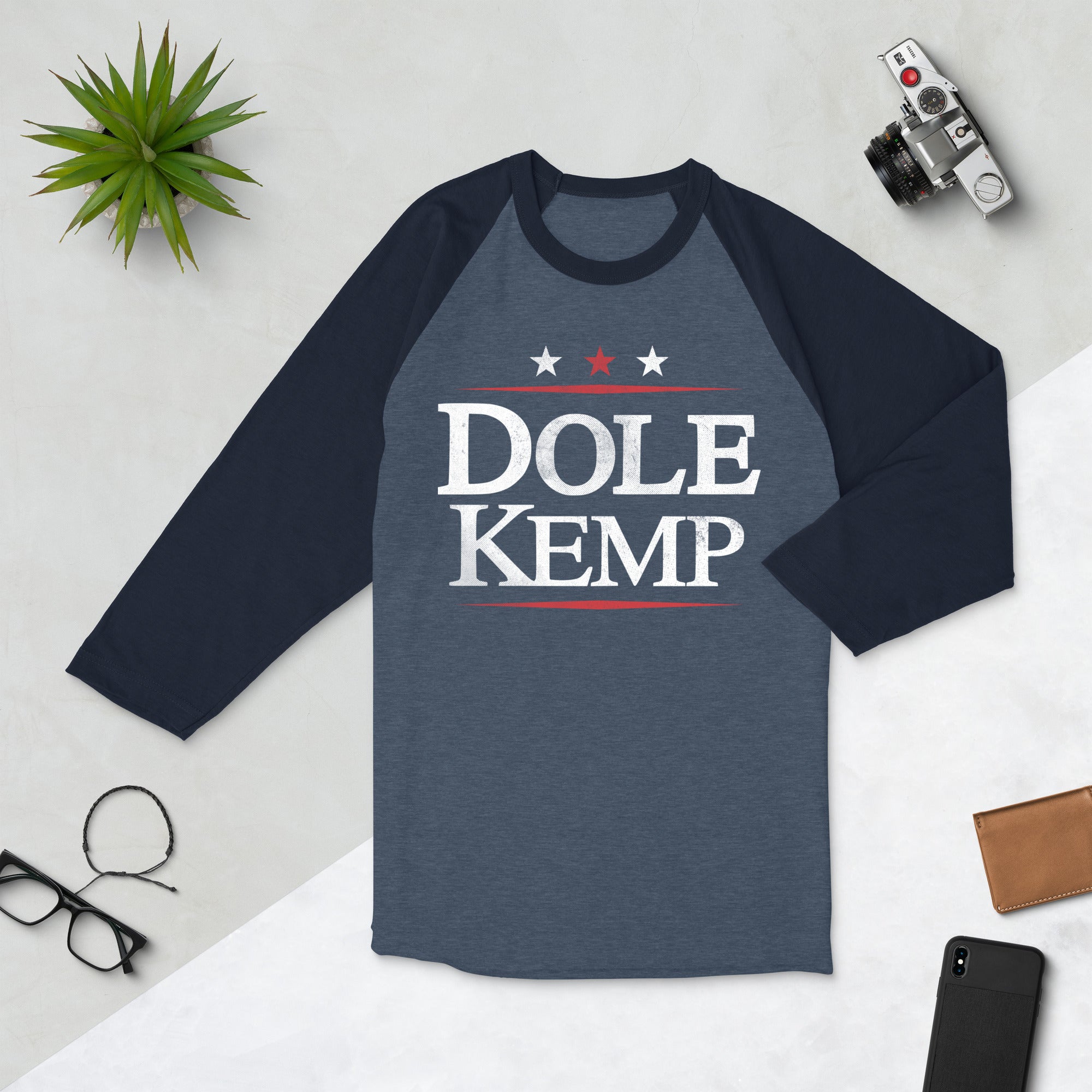 Dole Kemp 1996 Campaign 3/4 Sleeve Raglan Shirt