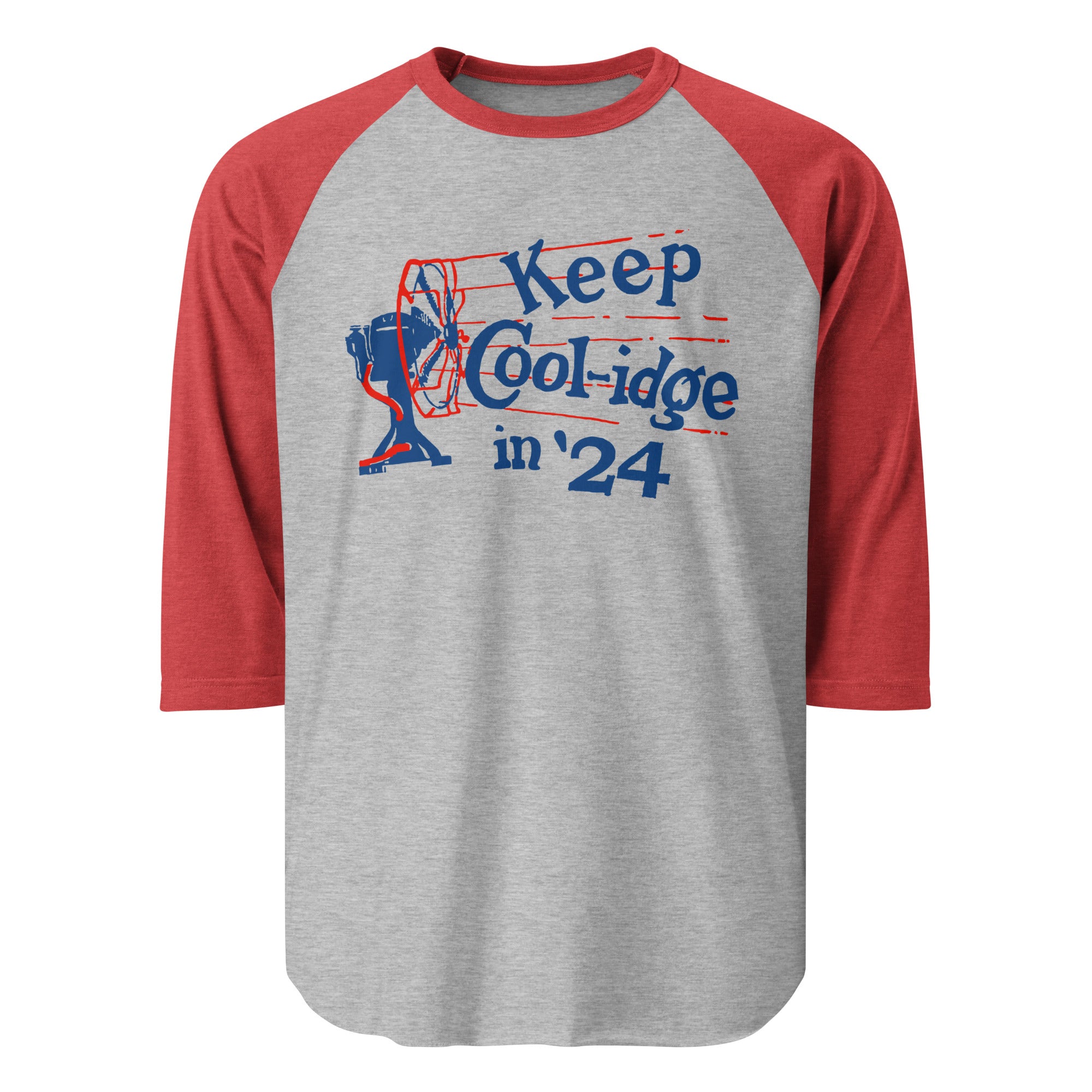 Keep Coolidge Vintage Calvin Coolidge 3/4 Sleeve Raglan Shirt