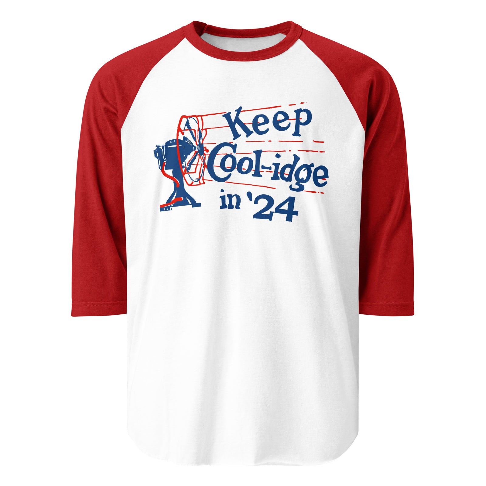 Keep Coolidge Vintage Calvin Coolidge 3/4 Sleeve Raglan Shirt