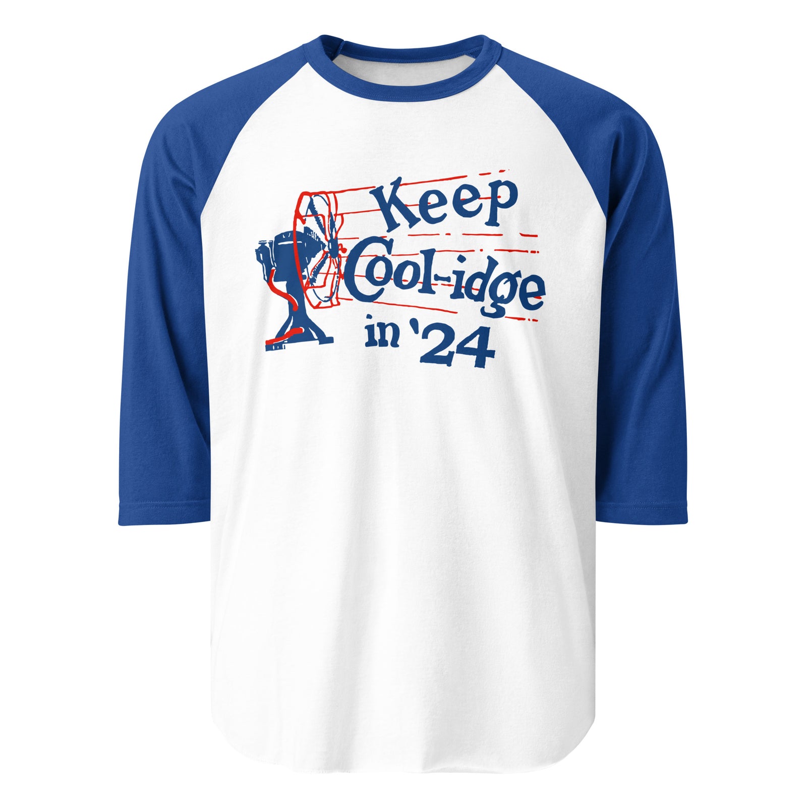 Keep Coolidge Vintage Calvin Coolidge 3/4 Sleeve Raglan Shirt