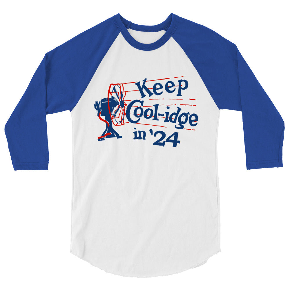 Keep Coolidge Vintage Calvin Coolidge 3/4 Sleeve Raglan Shirt