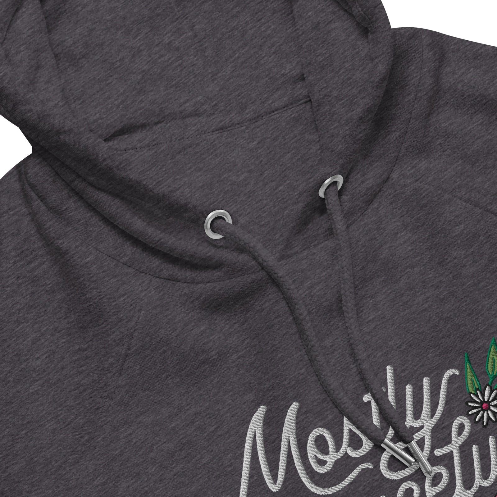 Mostely Peaceful Eco Raglan Embroidered Hoodie