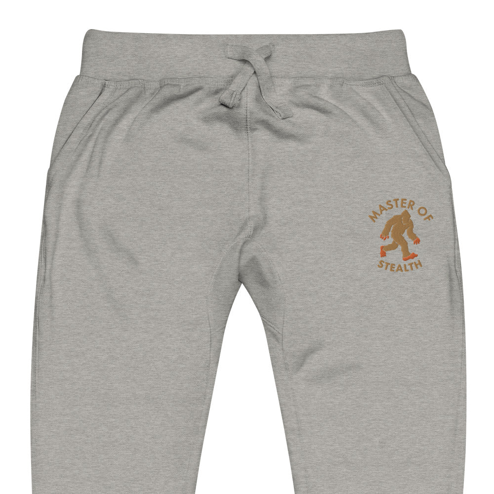 Master of Stealth Sasquatch Embroidered Fleece Sweatpants