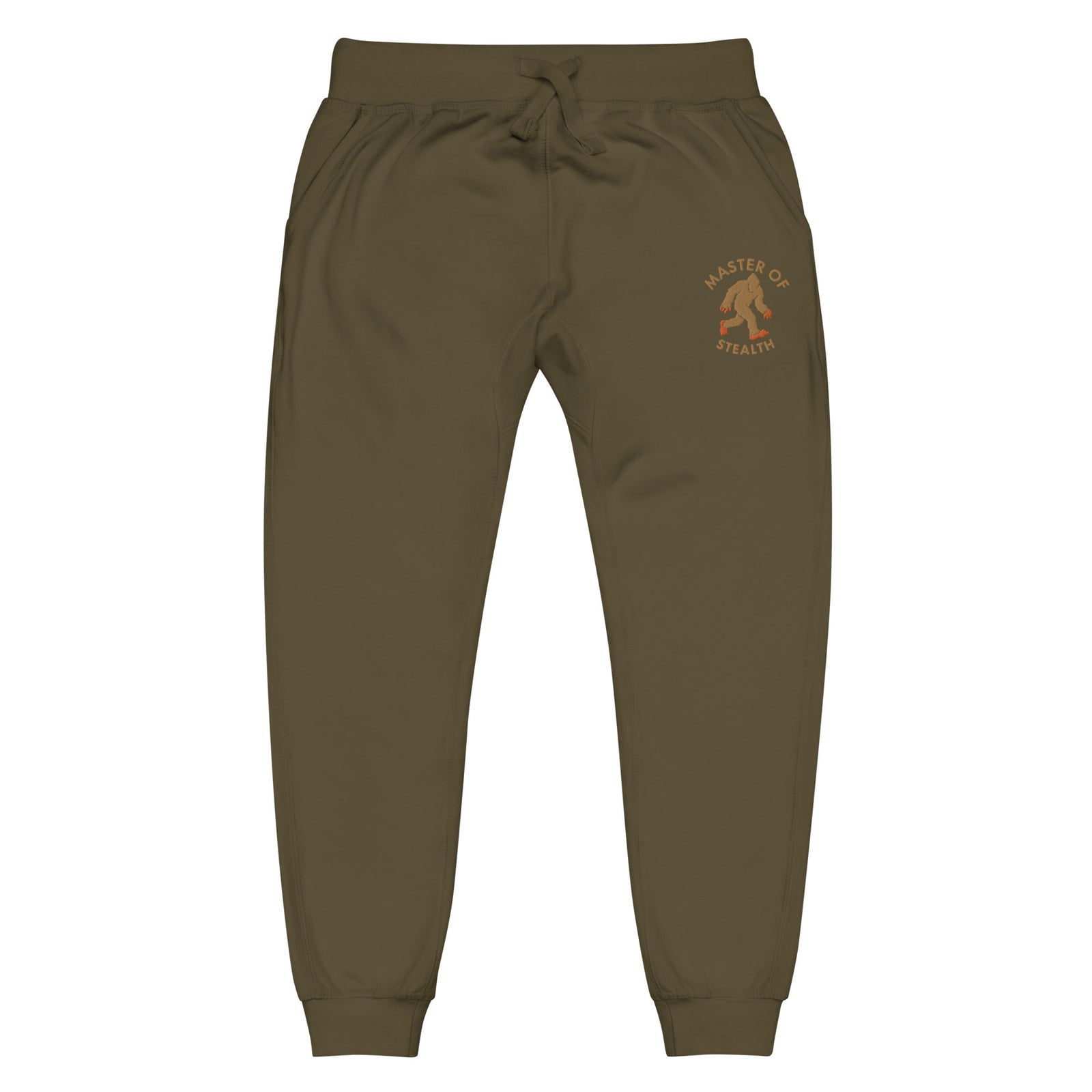 Master of Stealth Sasquatch Embroidered Fleece Sweatpants